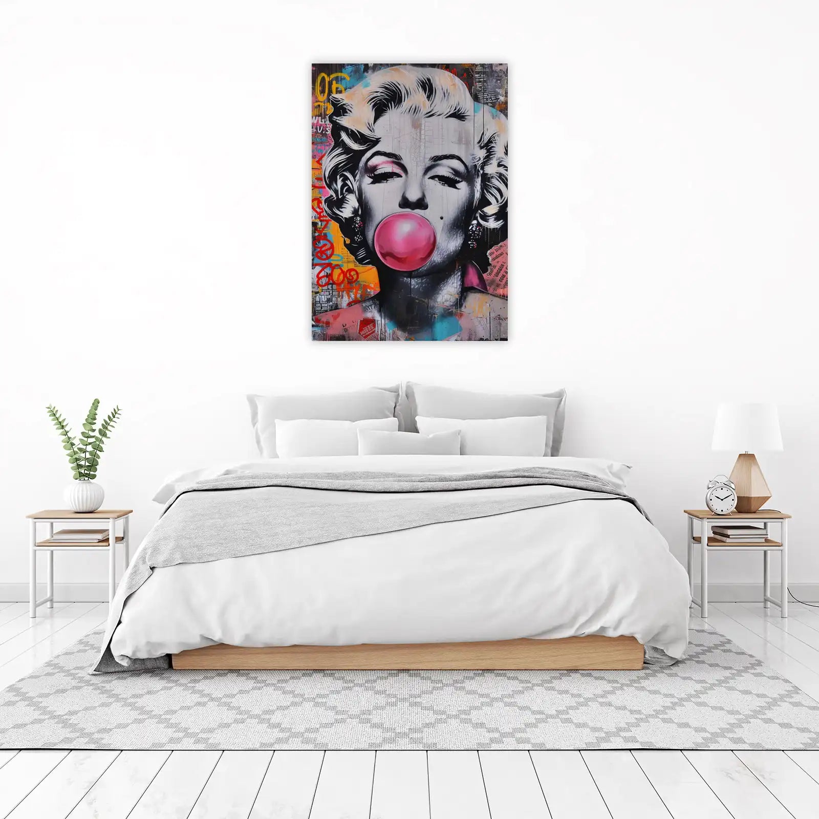 Iconic Marilyn Monroe Bubblegum Pop Art Wall Art