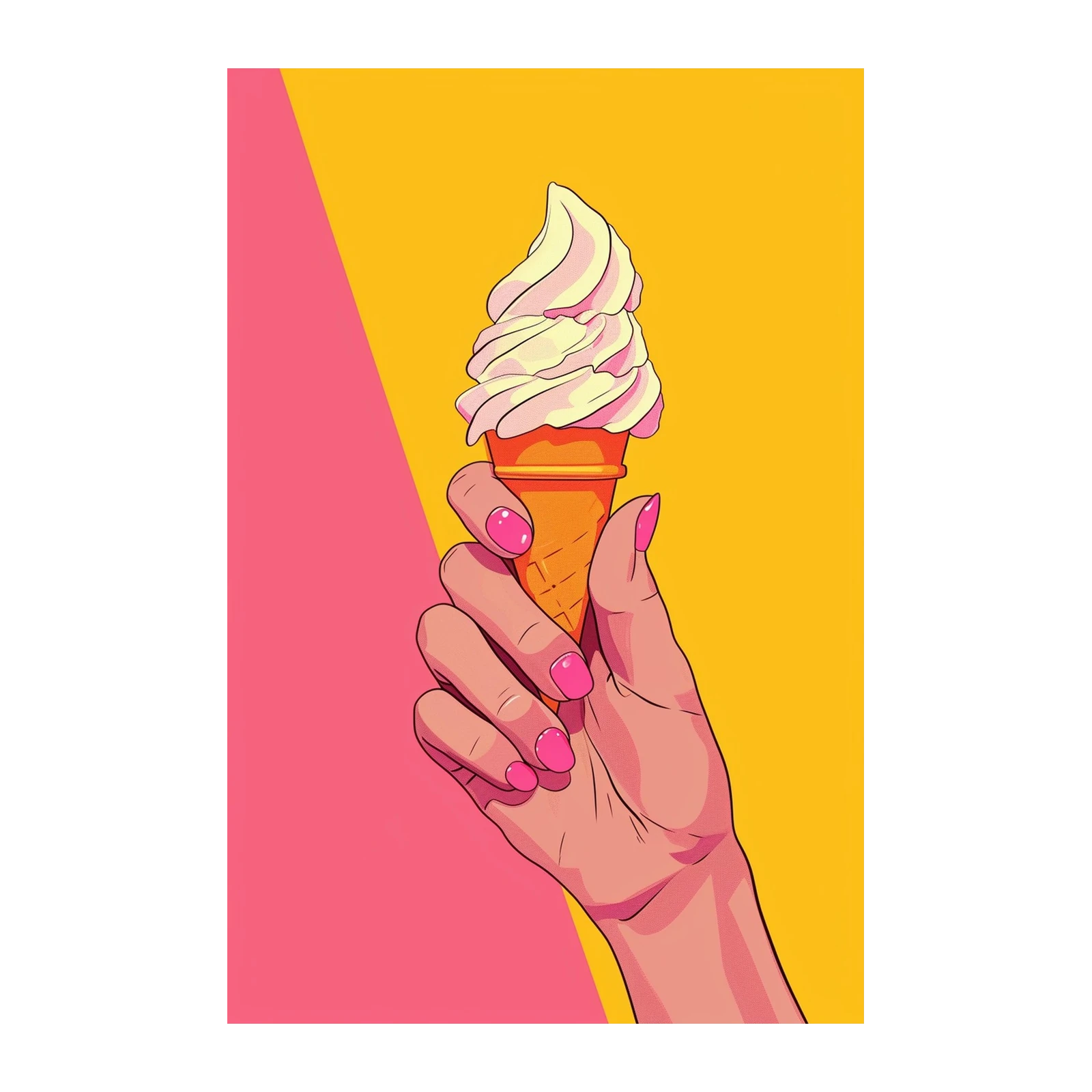Vibrant Ice Cream Pop Art Wall Art