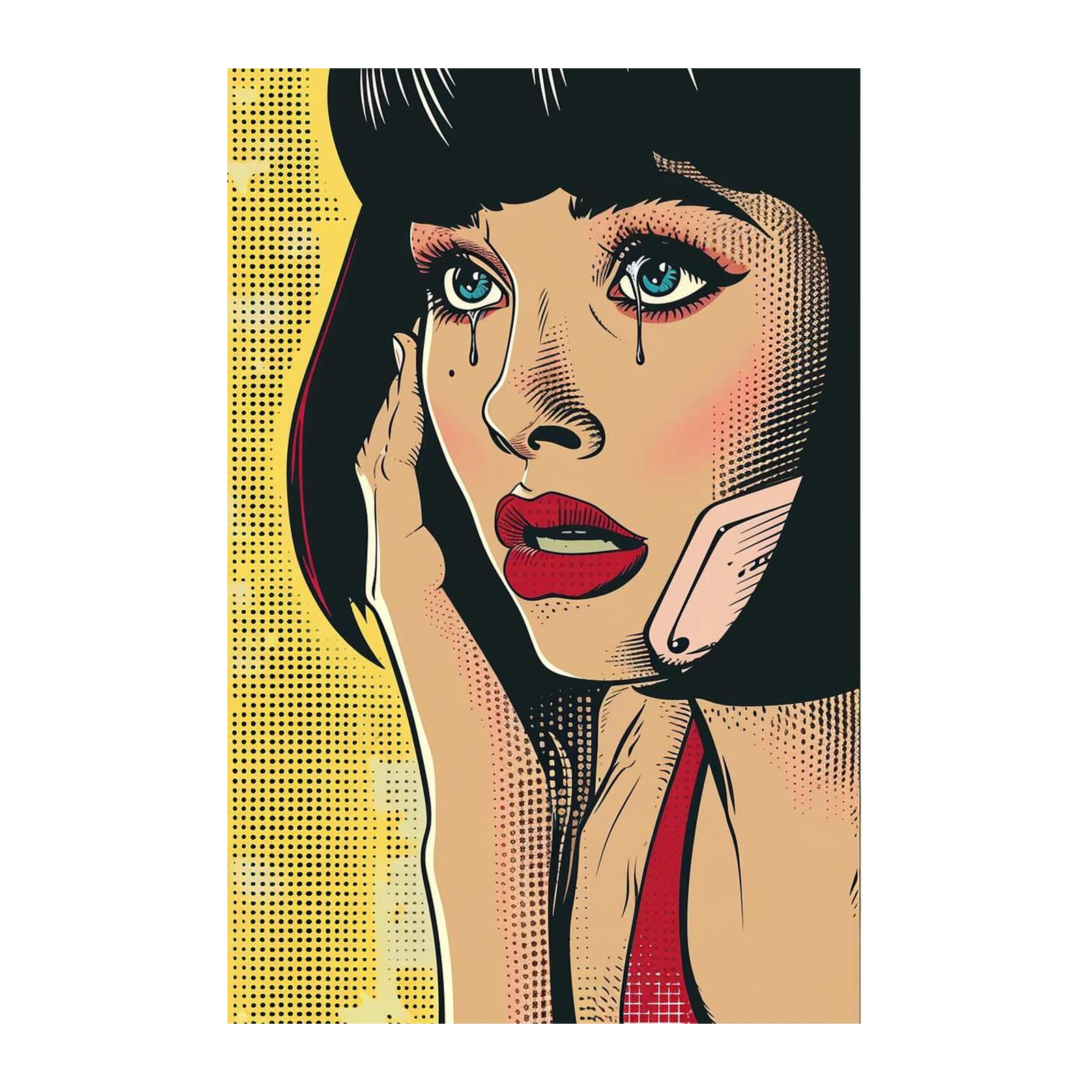 Pop Art Tears Woman Wall Art