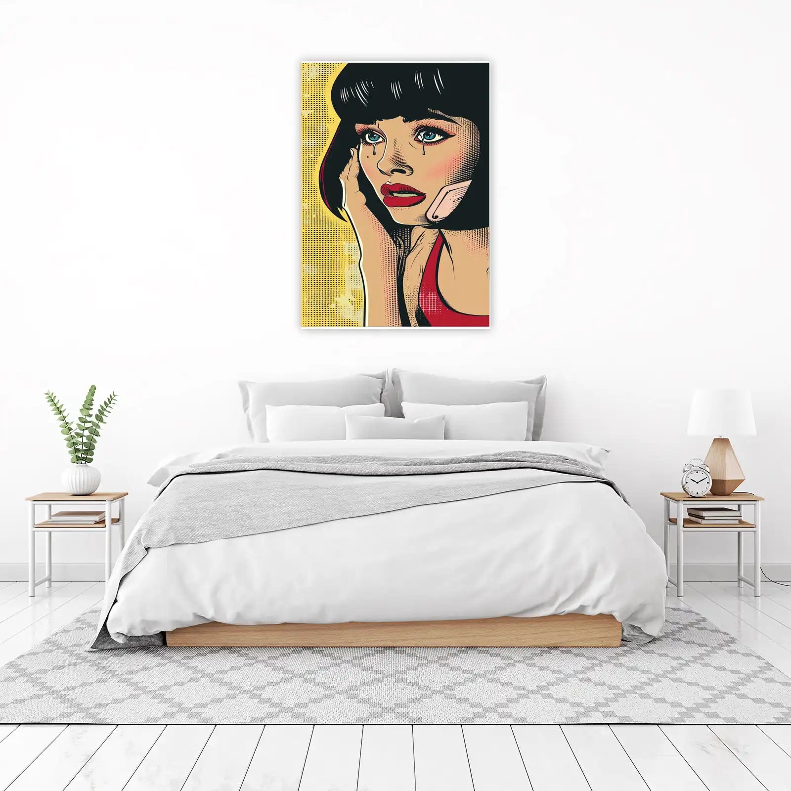 Pop Art Tears Woman Wall Art