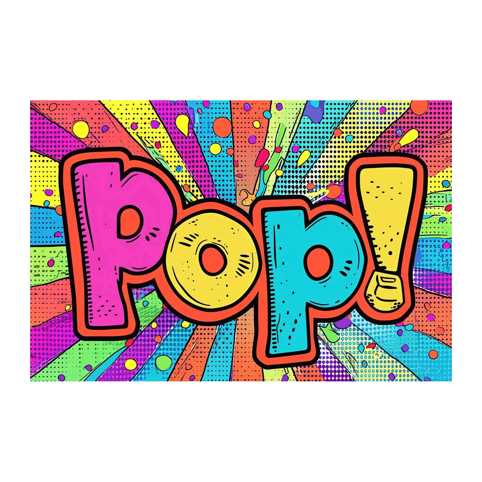 Vibrant "POP!" Comic Art Wall Art