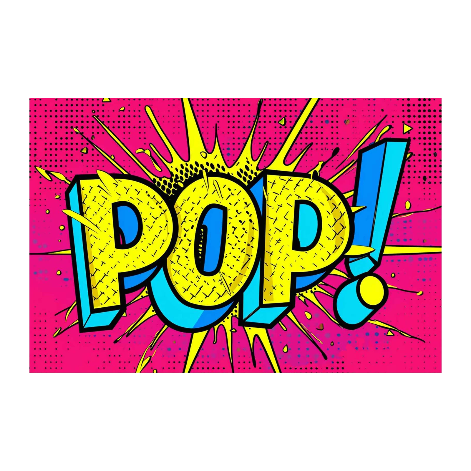 Vibrant POP Art "POP!" Wall Art - Retro Comic Wall Art