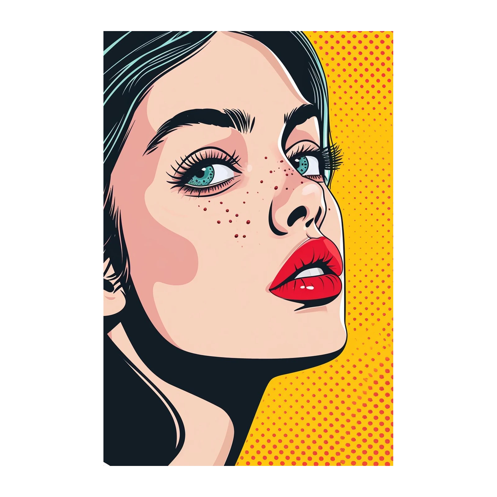 Pop Art Beauty: Bold Red Lips Wall Art