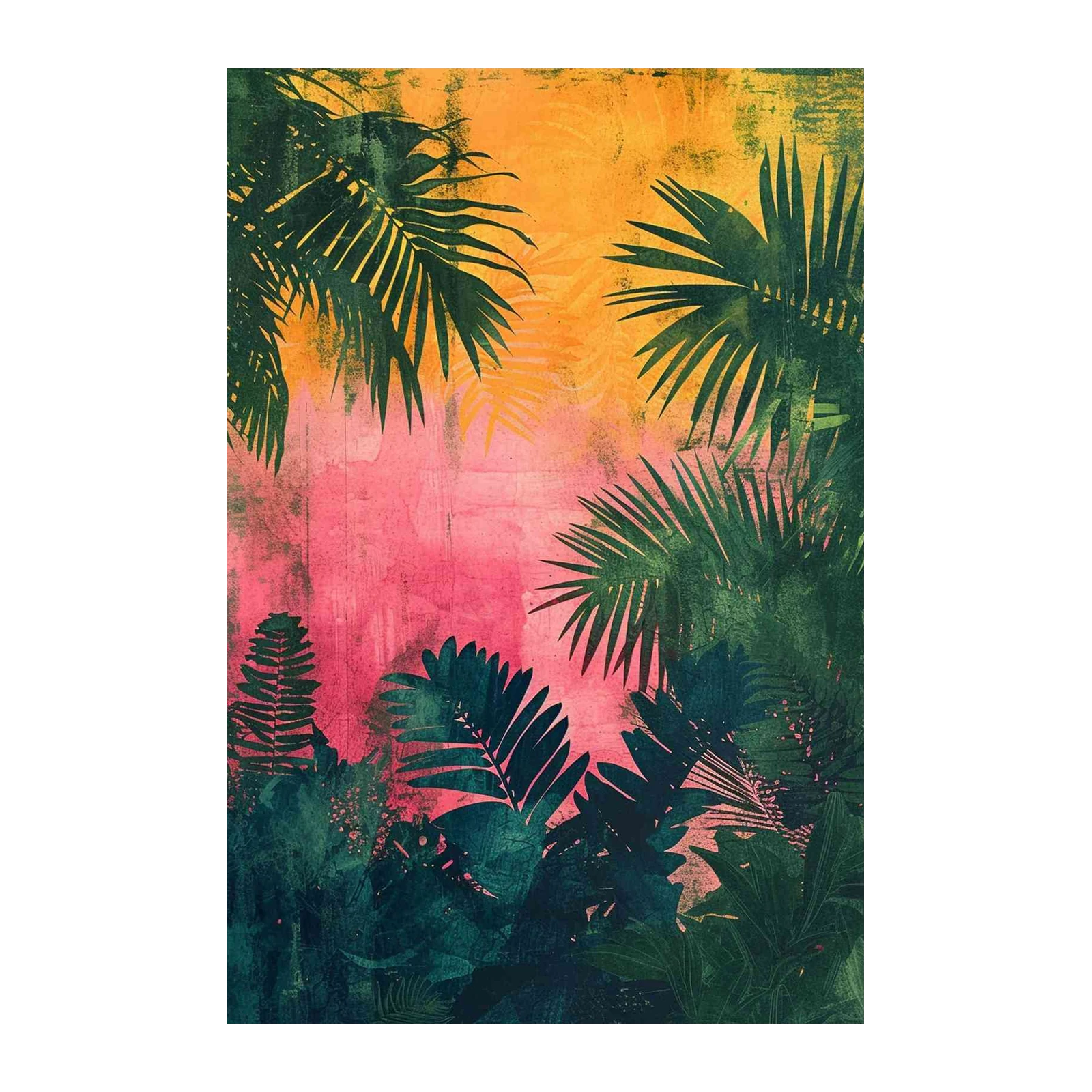 Vibrant Tropical Leaves Wall Art