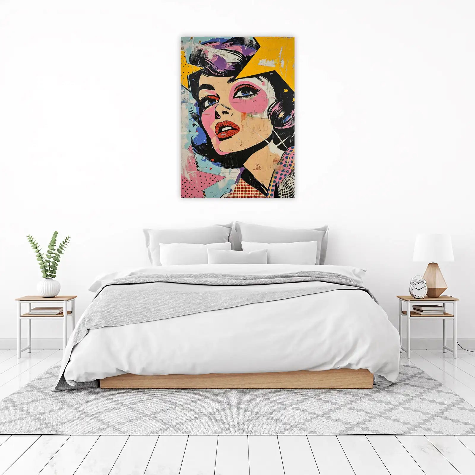 Vibrant Pop Art Woman Wall Art