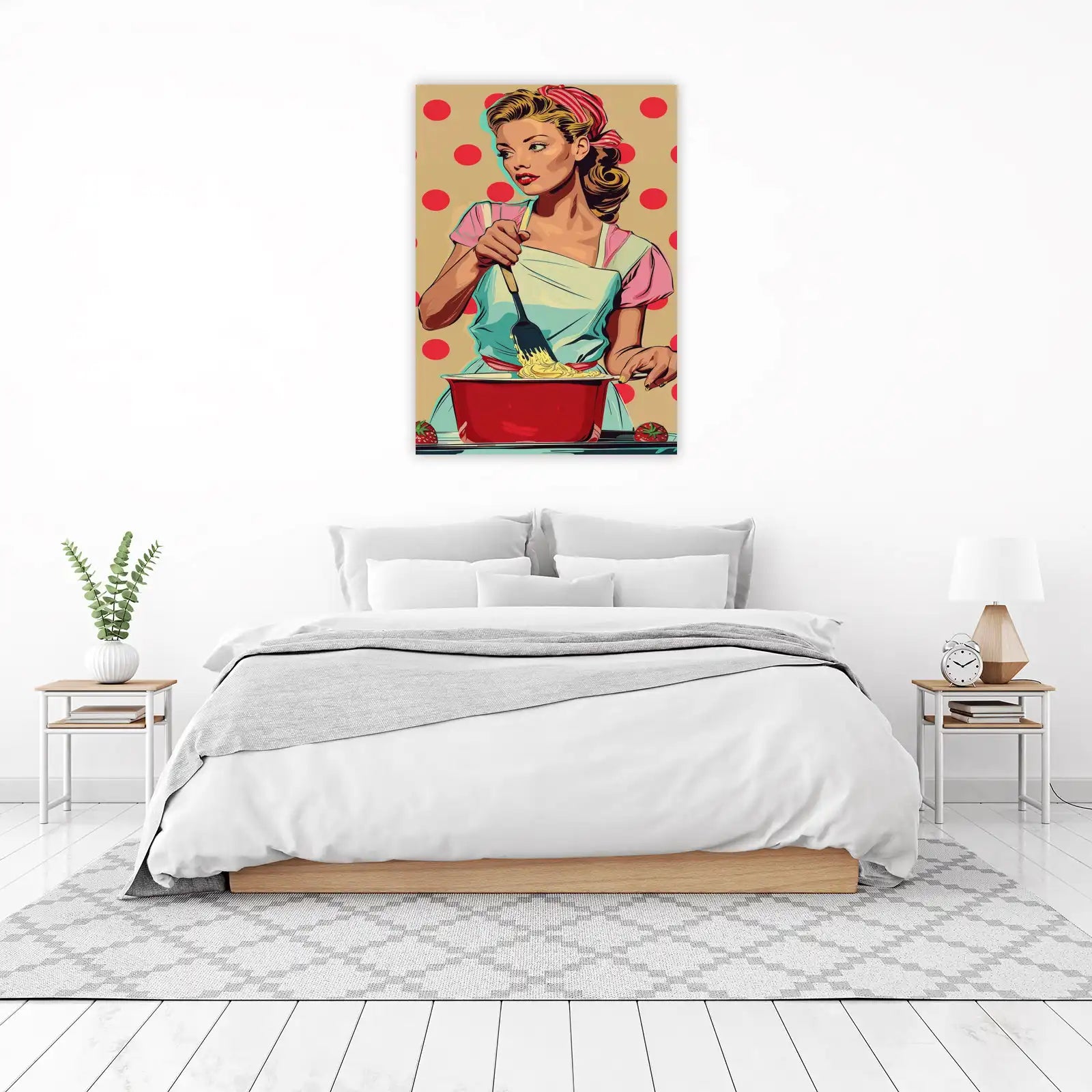 Retro Kitchen Scene Pop Art Wall Art