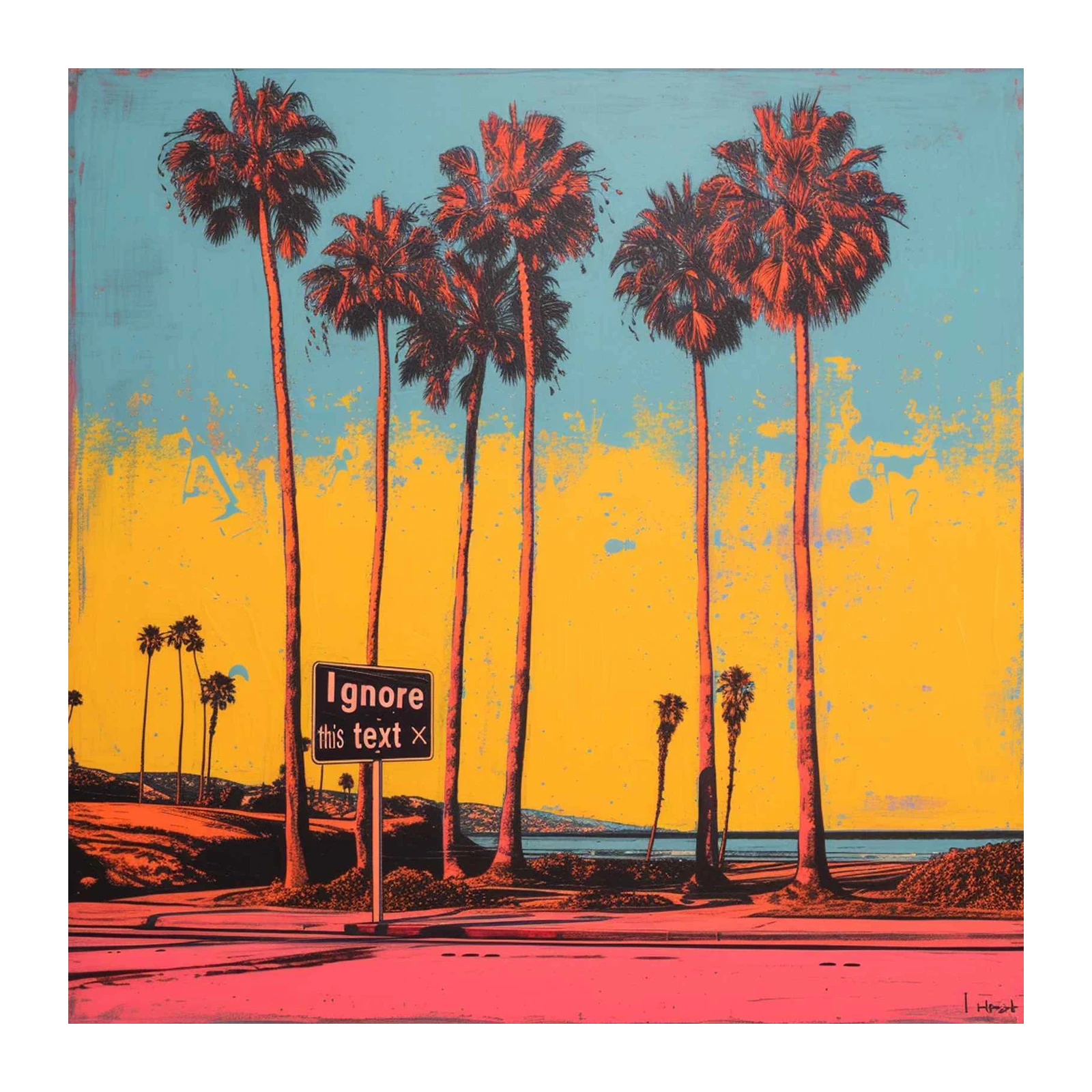 Vibrant Palm Trees Pop Art Wall Art
