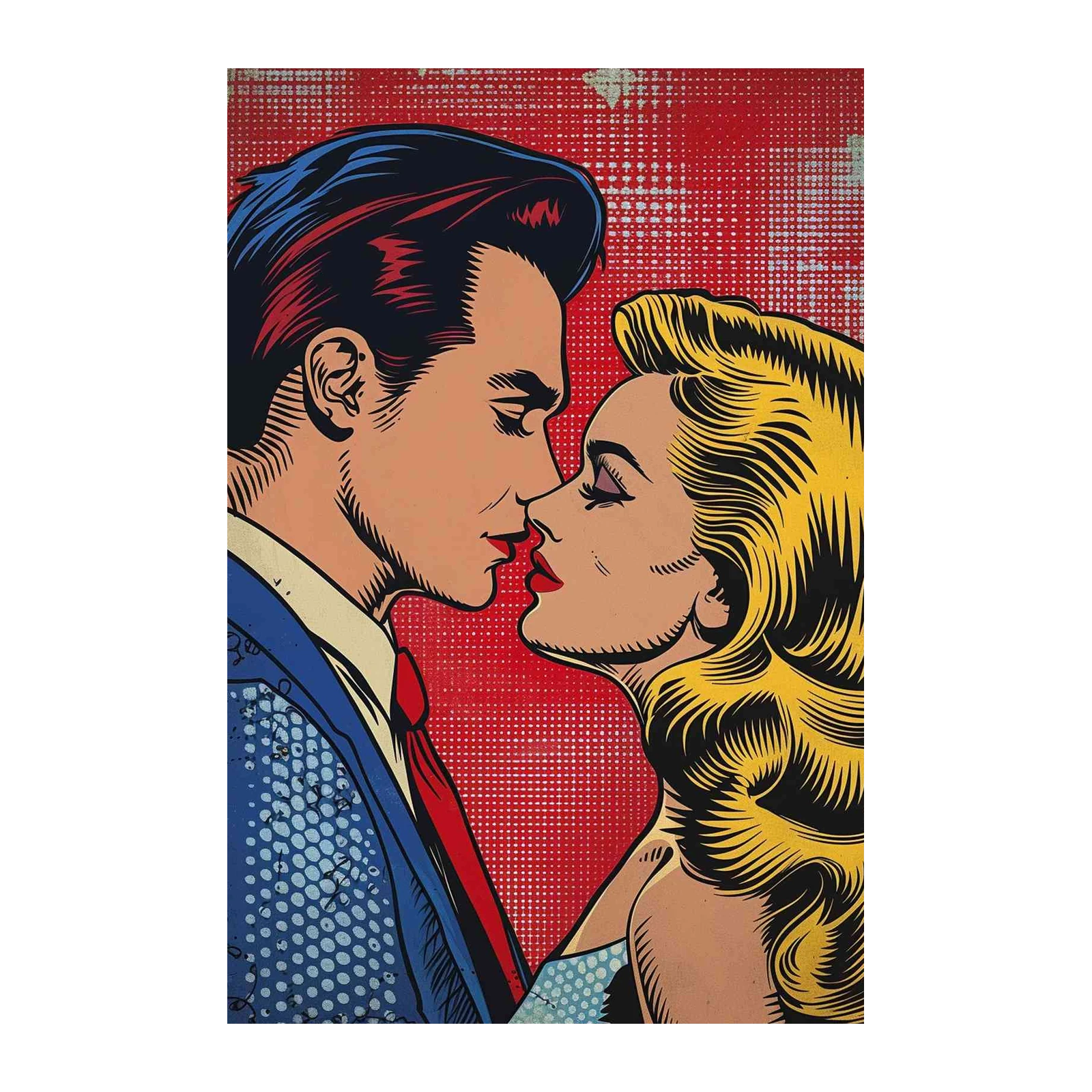 Vintage Kiss Pop Art Wall Art
