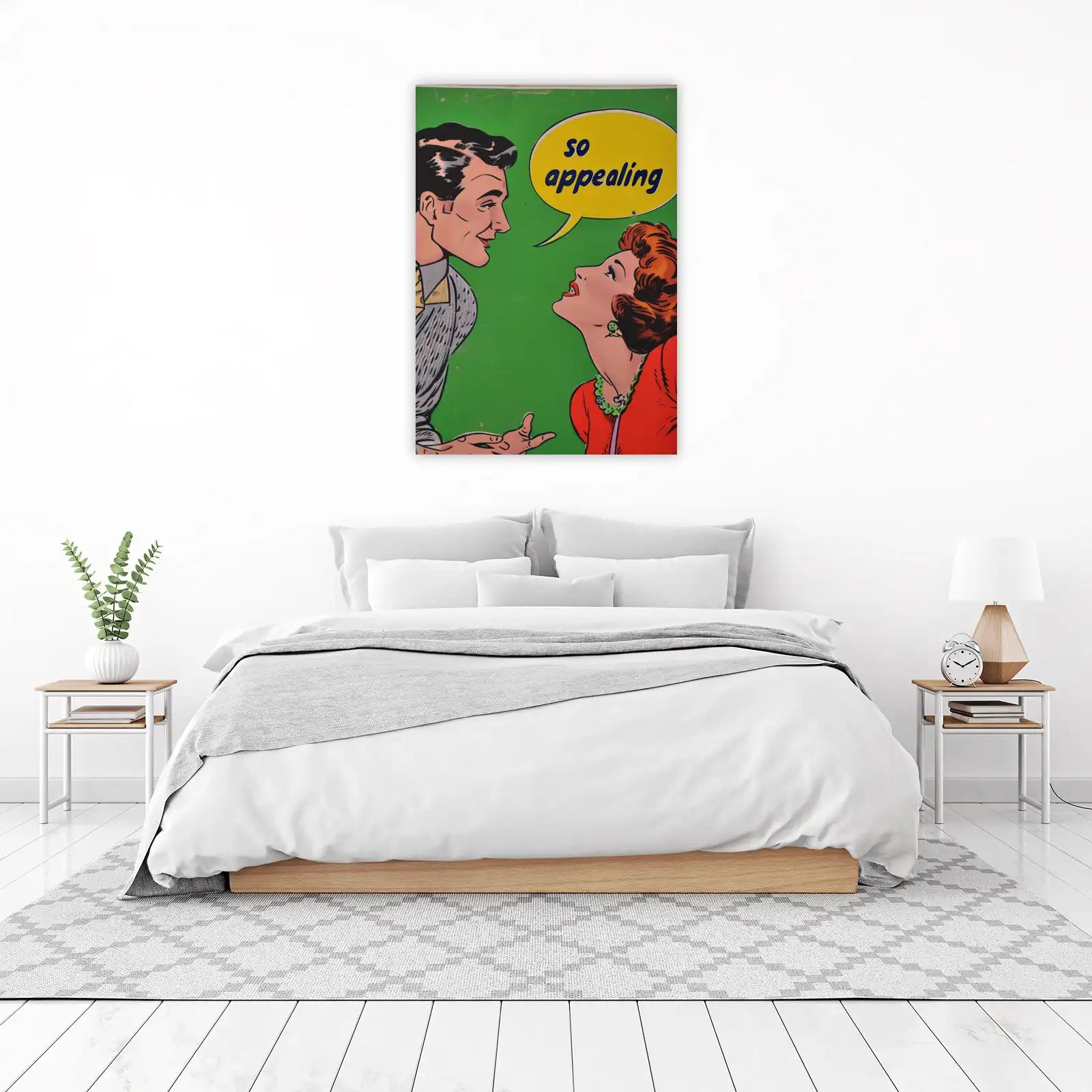 Vintage Comic 'So Appealing' Couple Wall Art