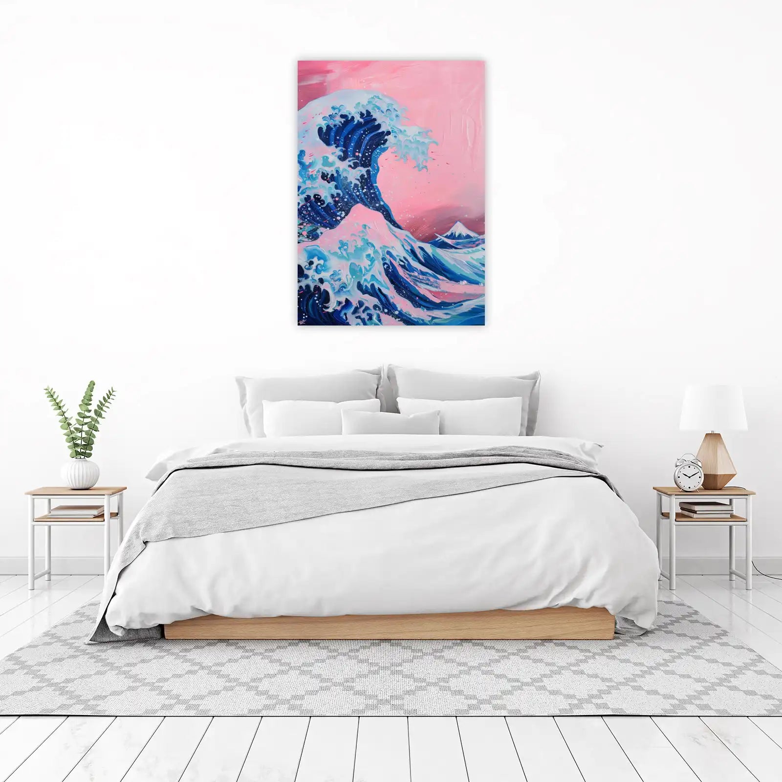 Pink Sky Great Wave Wall Art