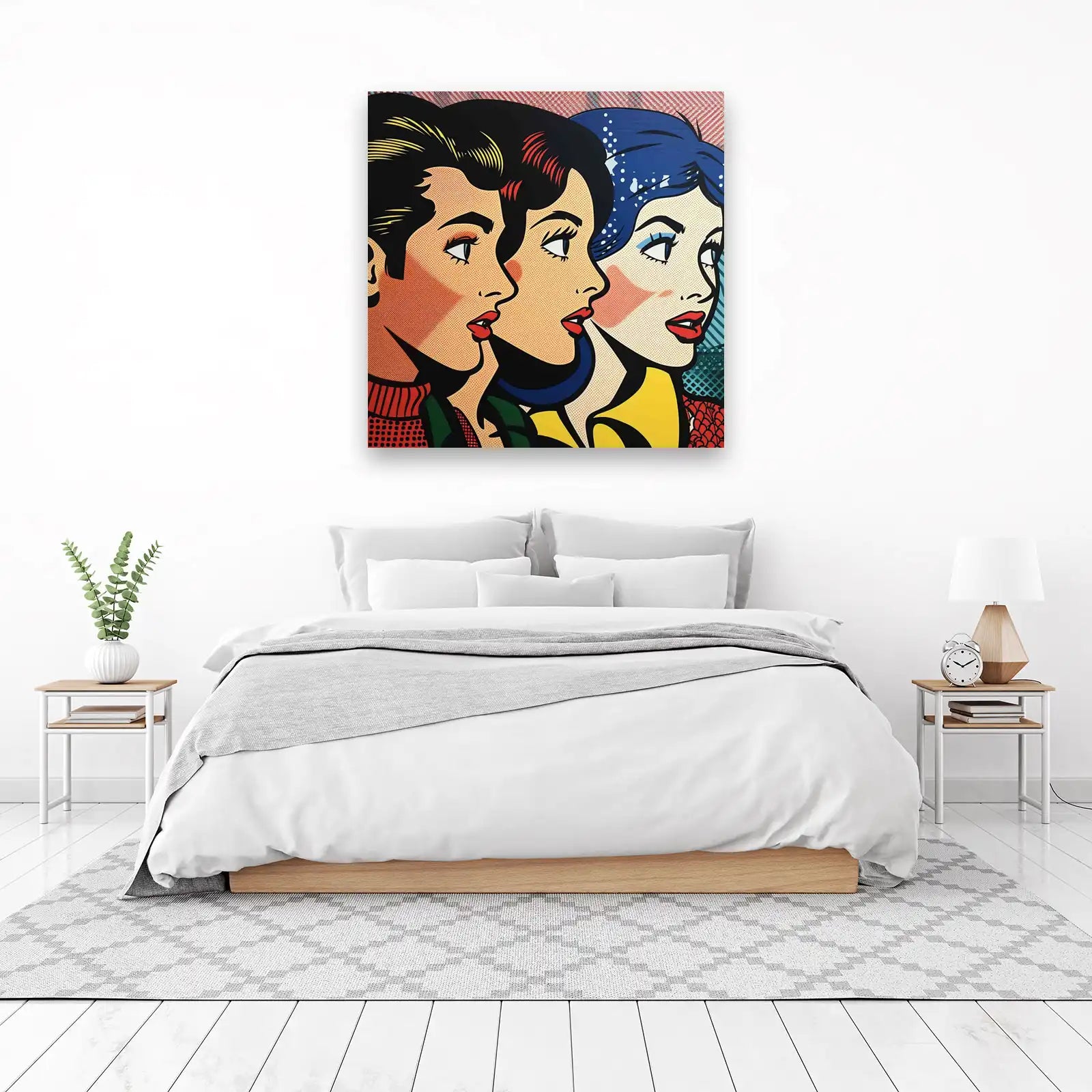 Pop Art Kiss Wall Art - Vibrant Romance Art