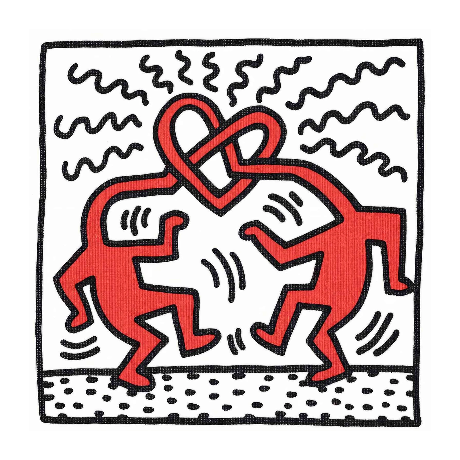 Iconic Red Dancers Heart Wall Art
