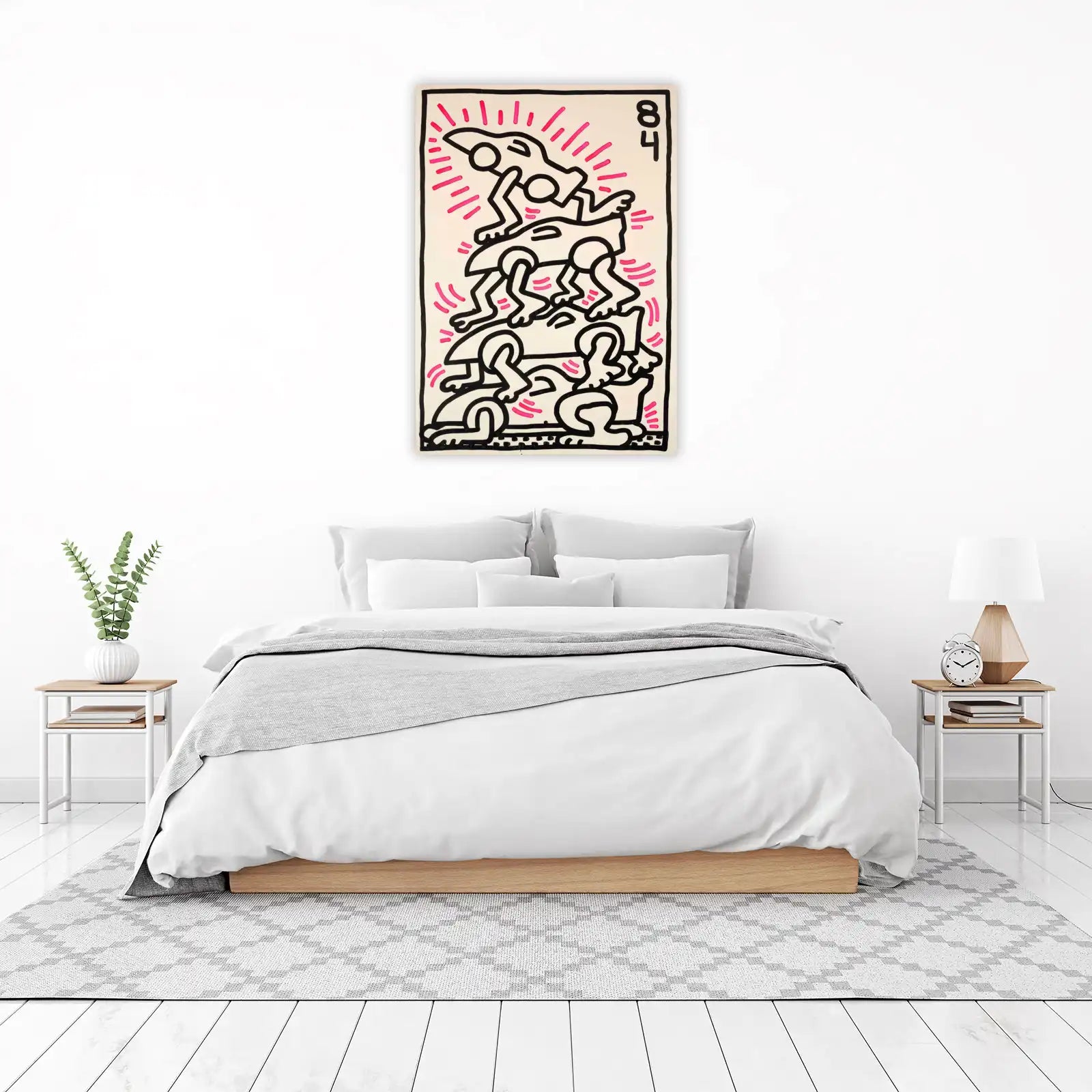 Dynamic Figures Pink Pop Art Wall Art