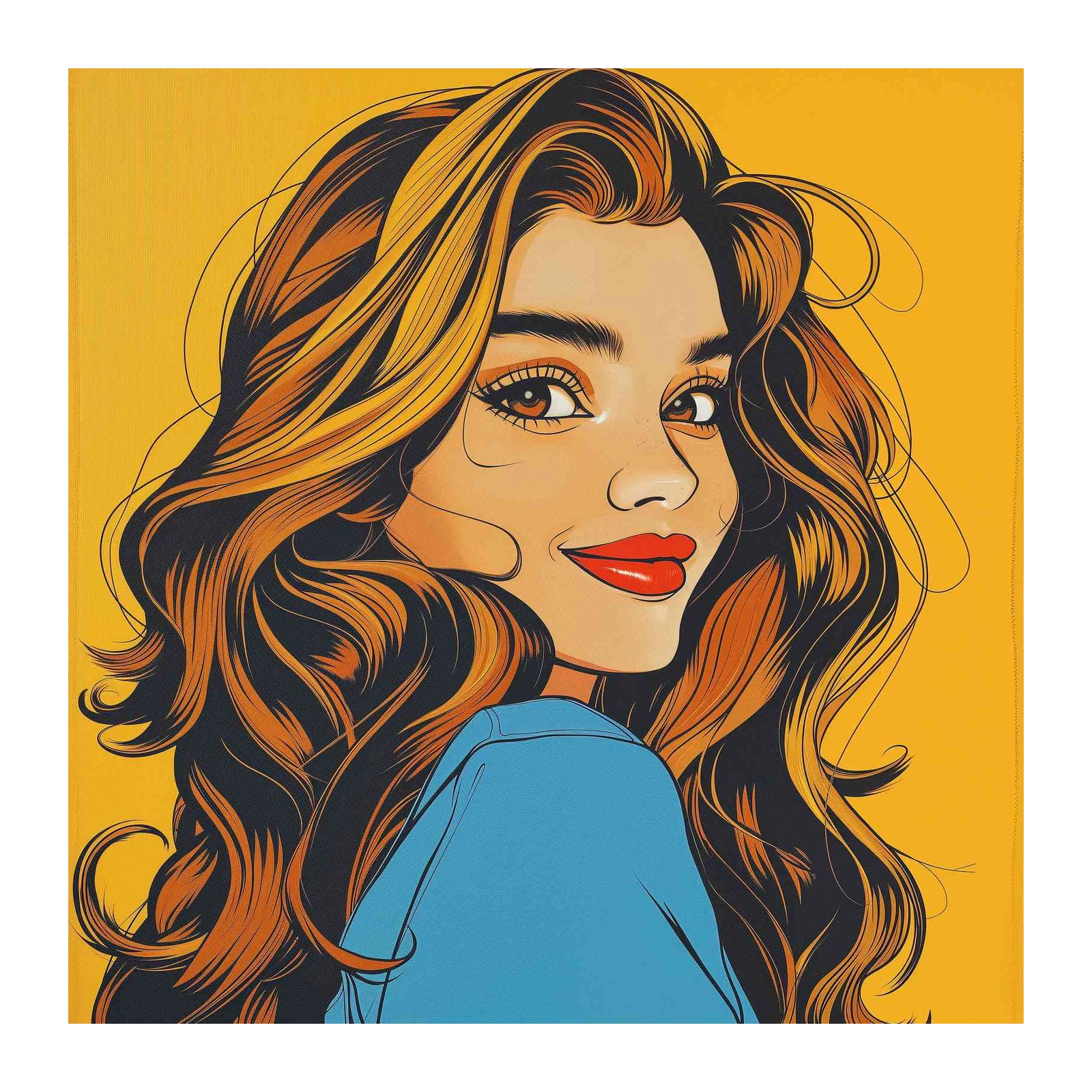 Retro Pop Art Woman Wall Art