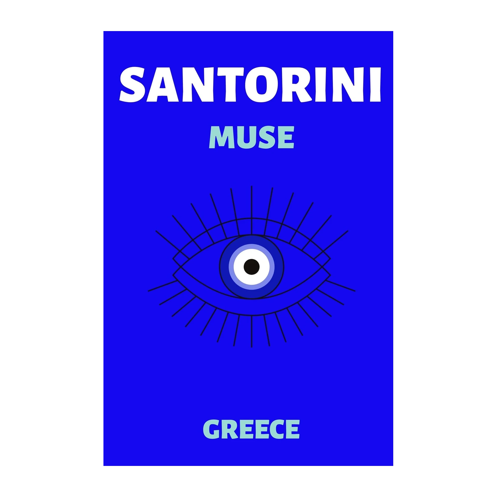 Santorini Muse Evil Eye Wall Art