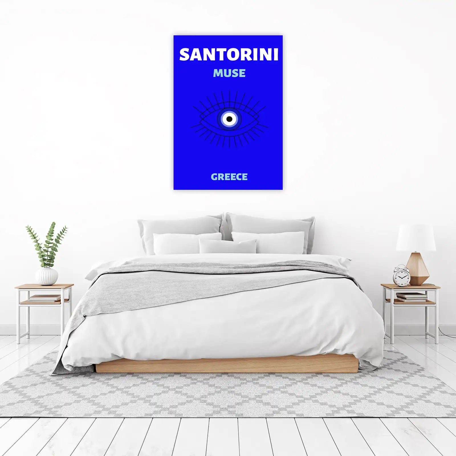 Santorini Muse Evil Eye Wall Art
