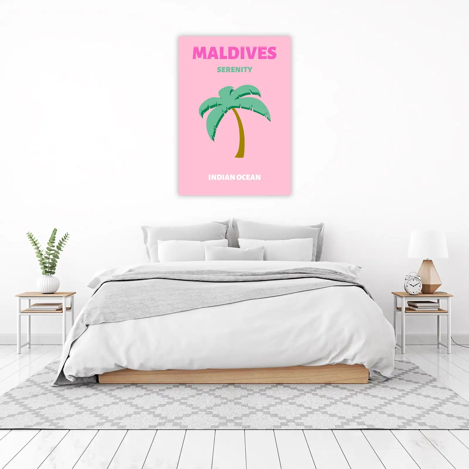 Maldives Serenity Palm Tree Wall Art