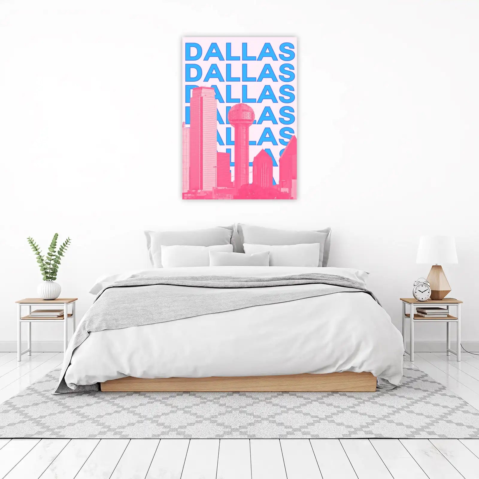 Vibrant Dallas Skyline Pop Art Wall Art