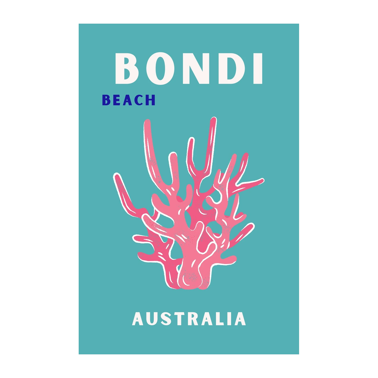 Bondi Beach Coral Art Wall Art