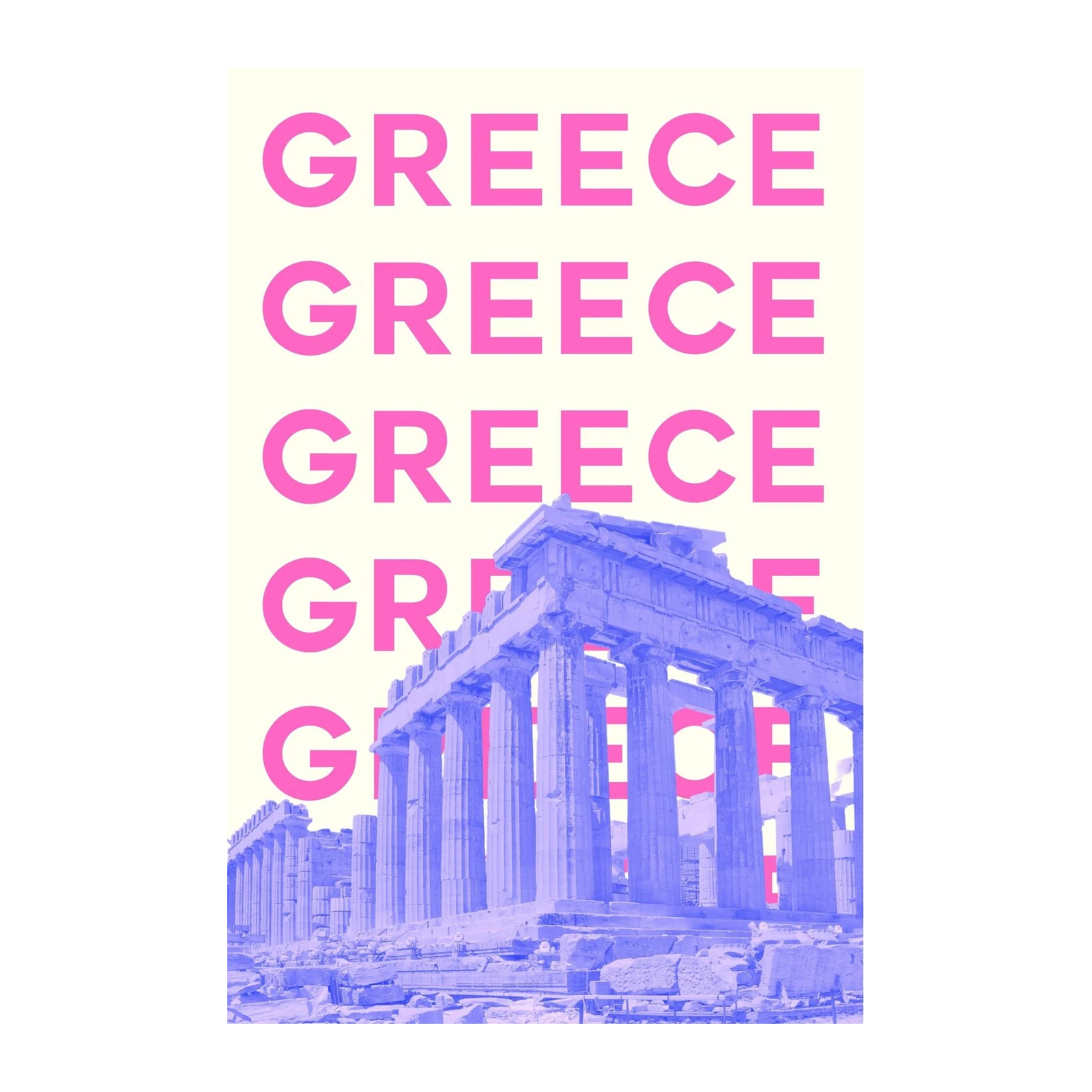 Vibrant Greece Travel Art Wall Art