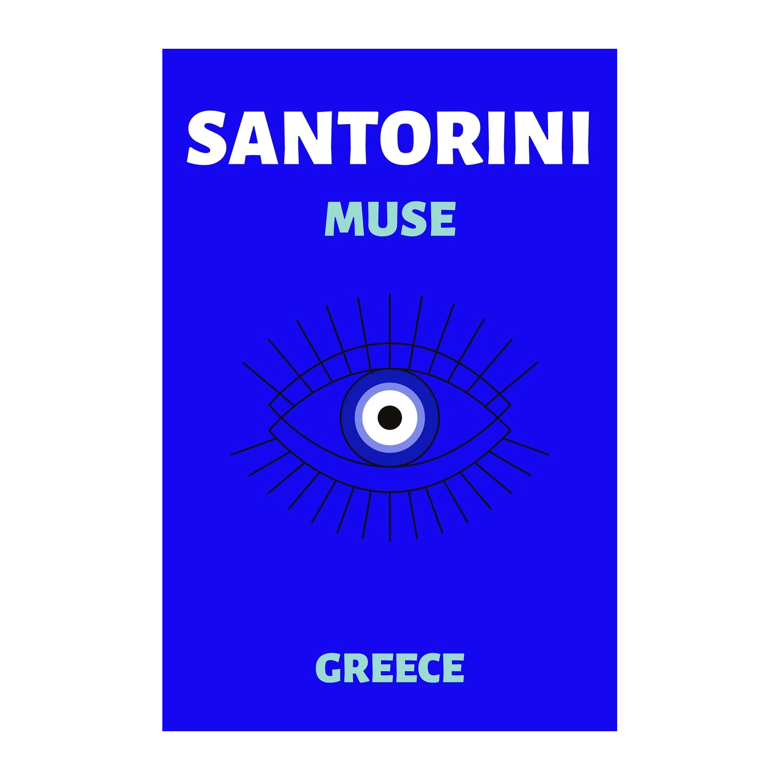 Santorini Muse Evil Eye Wall Art