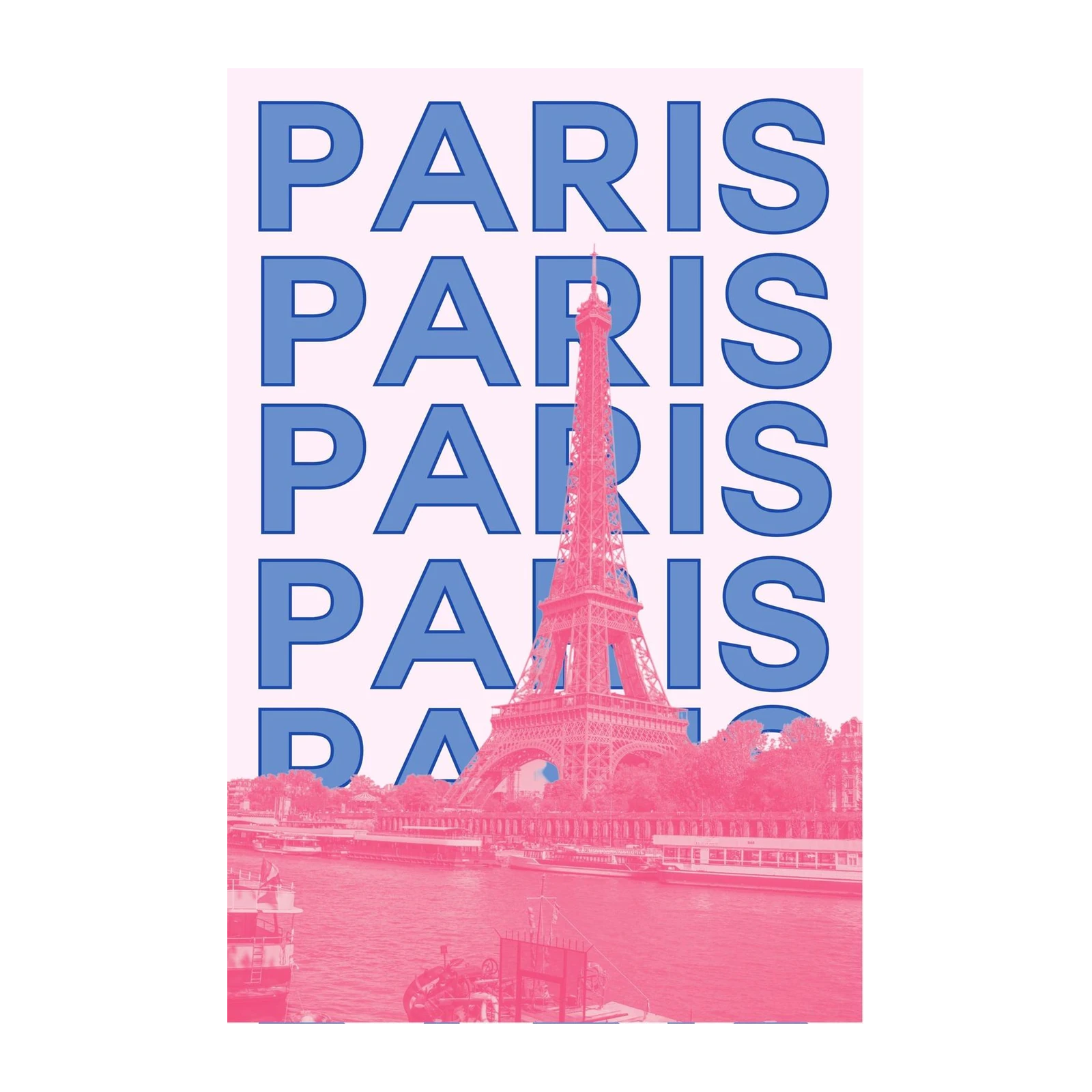 Vibrant Paris Eiffel Tower Pop Art Wall Art