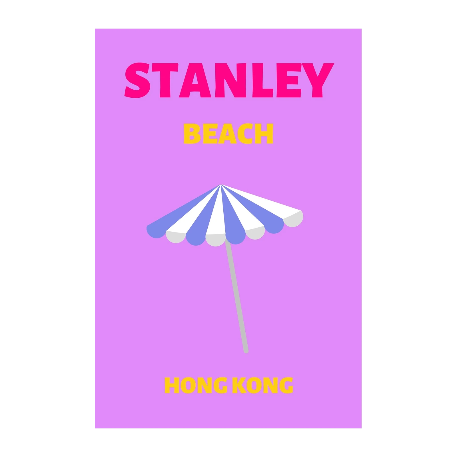 Stanley Beach Hong Kong Umbrella Wall Art