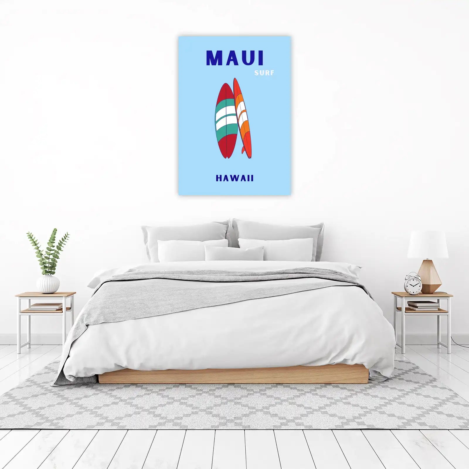 Retro Maui Surf Hawaii Vintage Wall Art