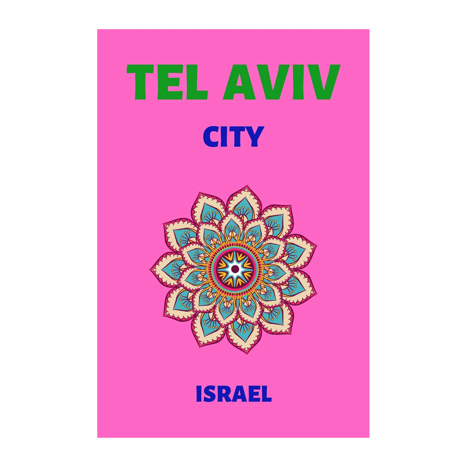 Vibrant Tel Aviv City Mandala Wall Art