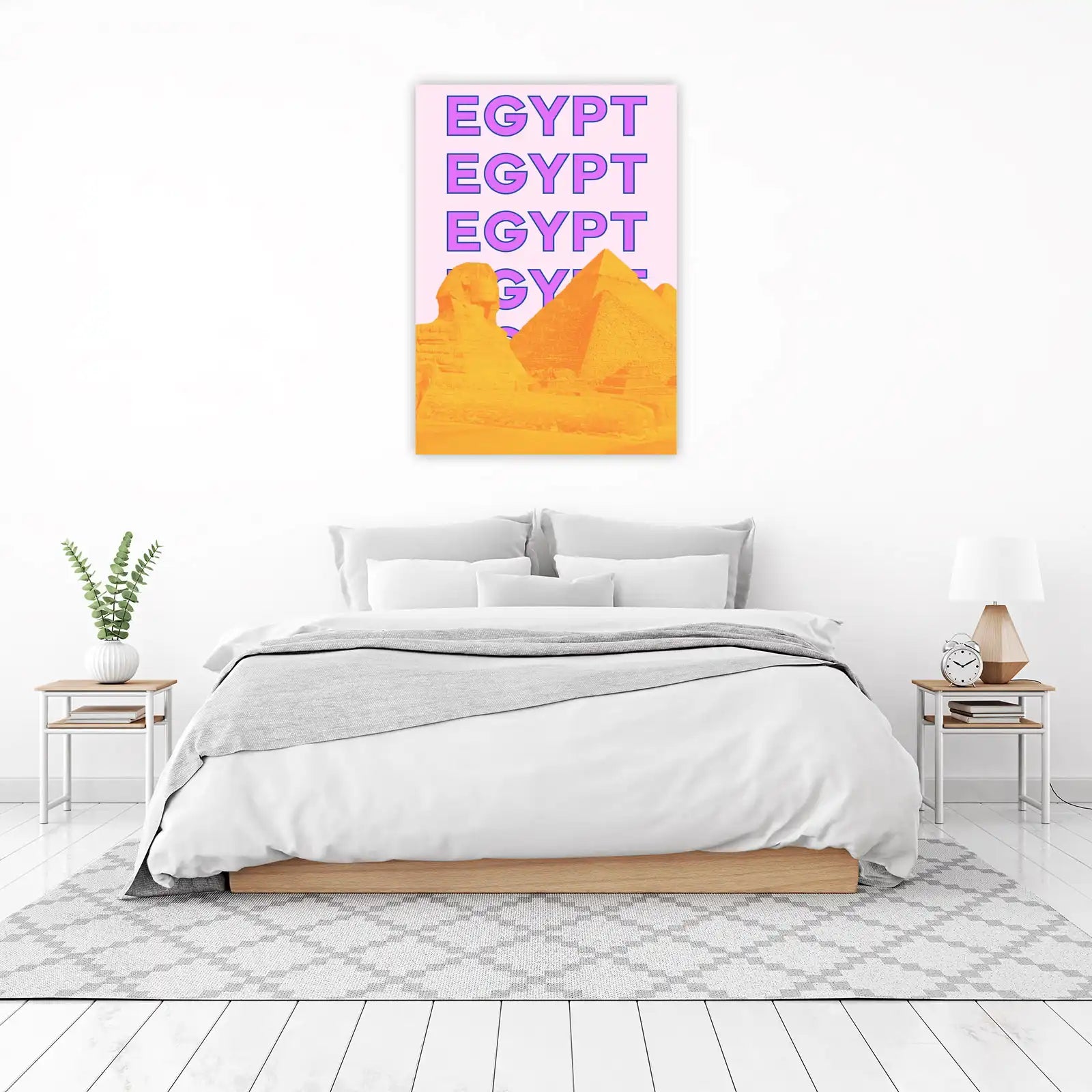 Vibrant Egypt Pyramids & Sphinx Wall Art