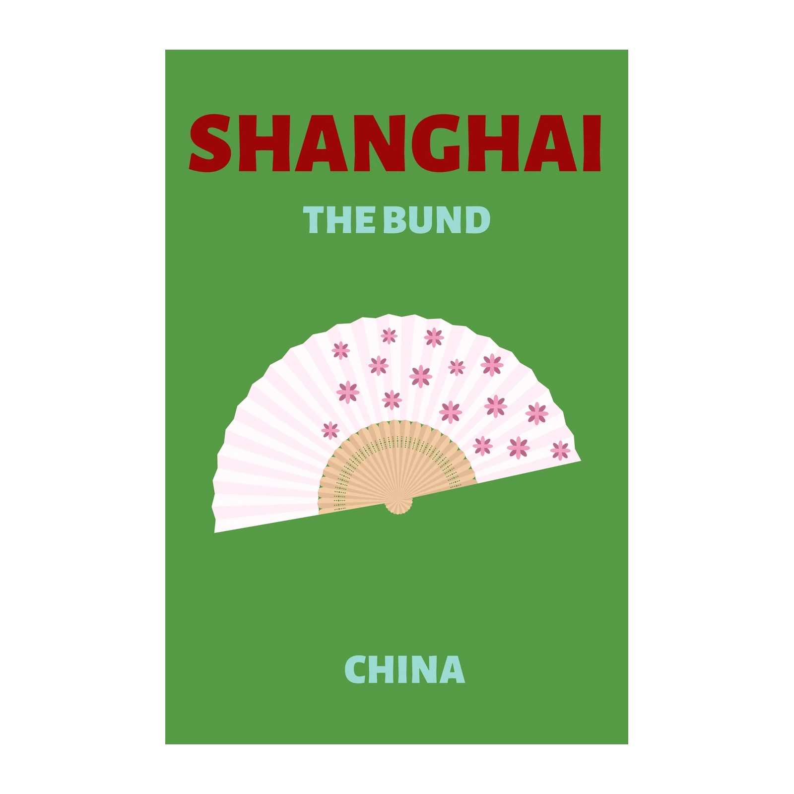 Shanghai Bund Fan Art Wall Art