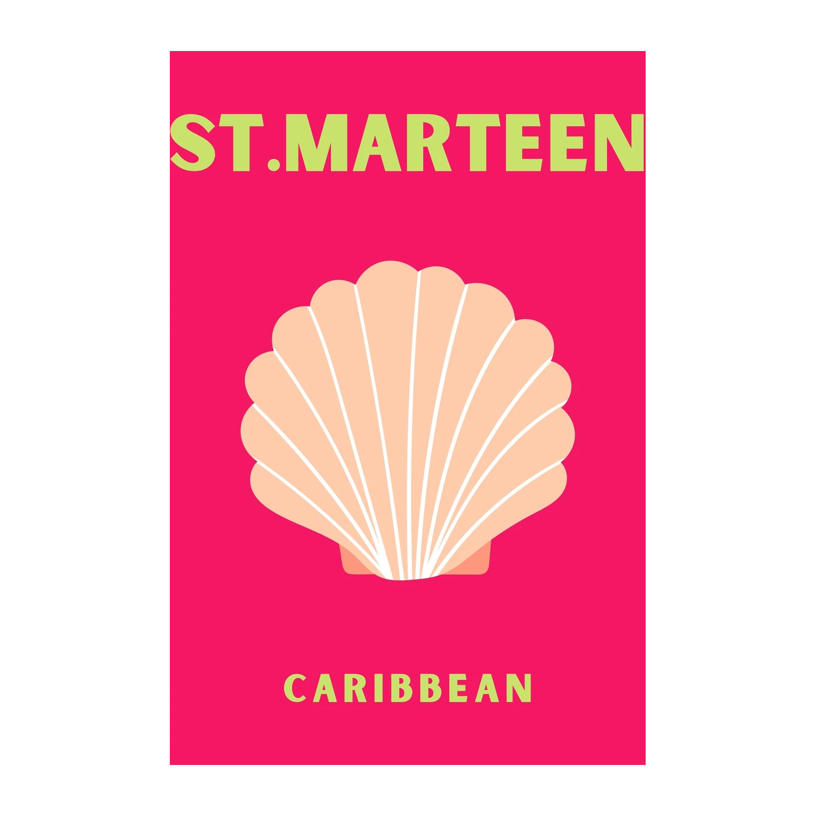 St. Maarten Scallop Beach Vibes Wall Art