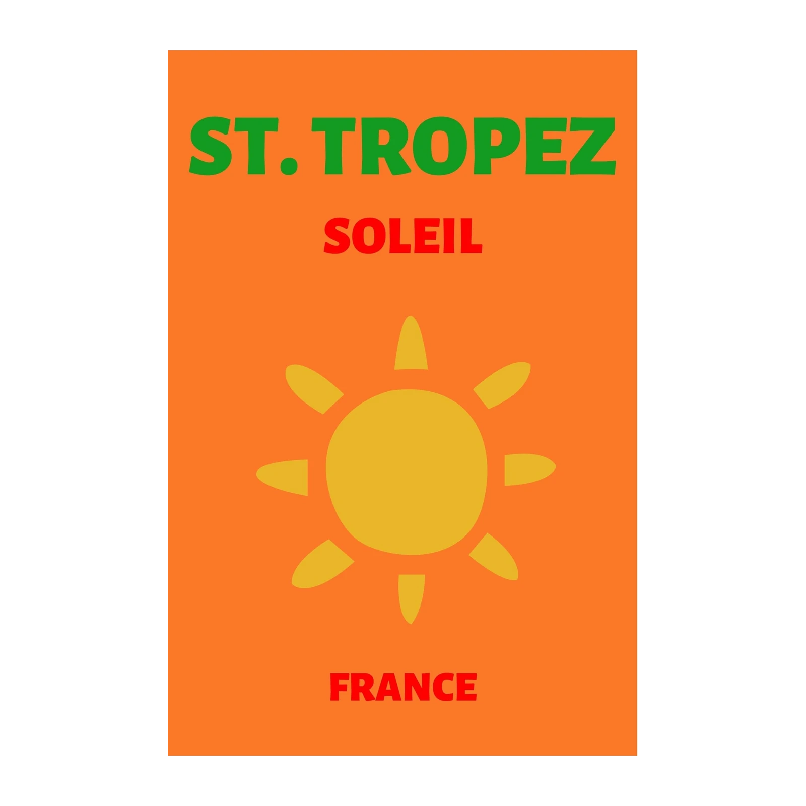 St. Tropez Soleil France Sun Wall Art