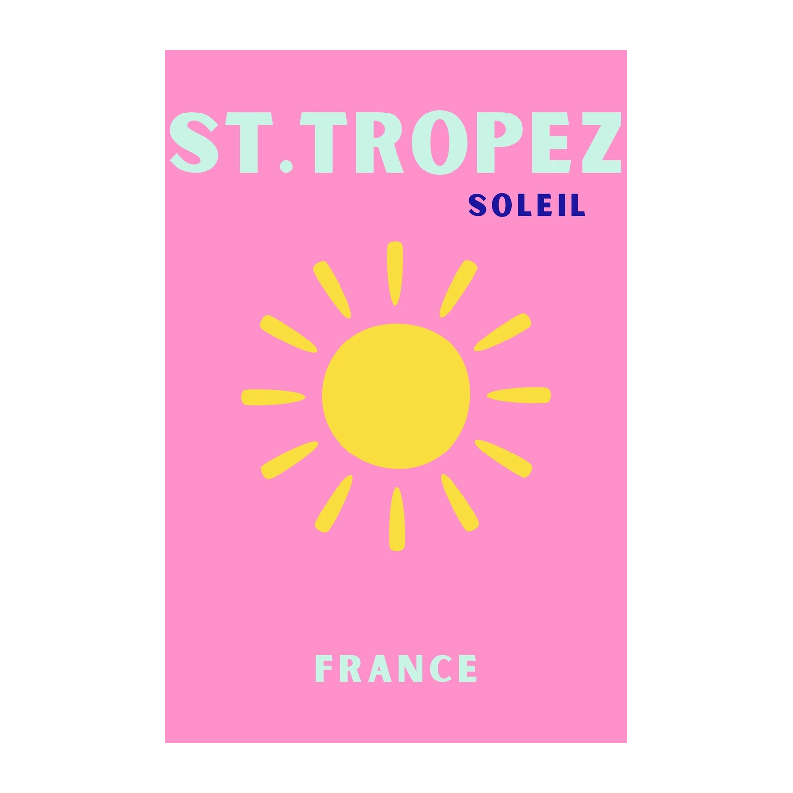 St. Tropez Soleil Sun Wall Art
