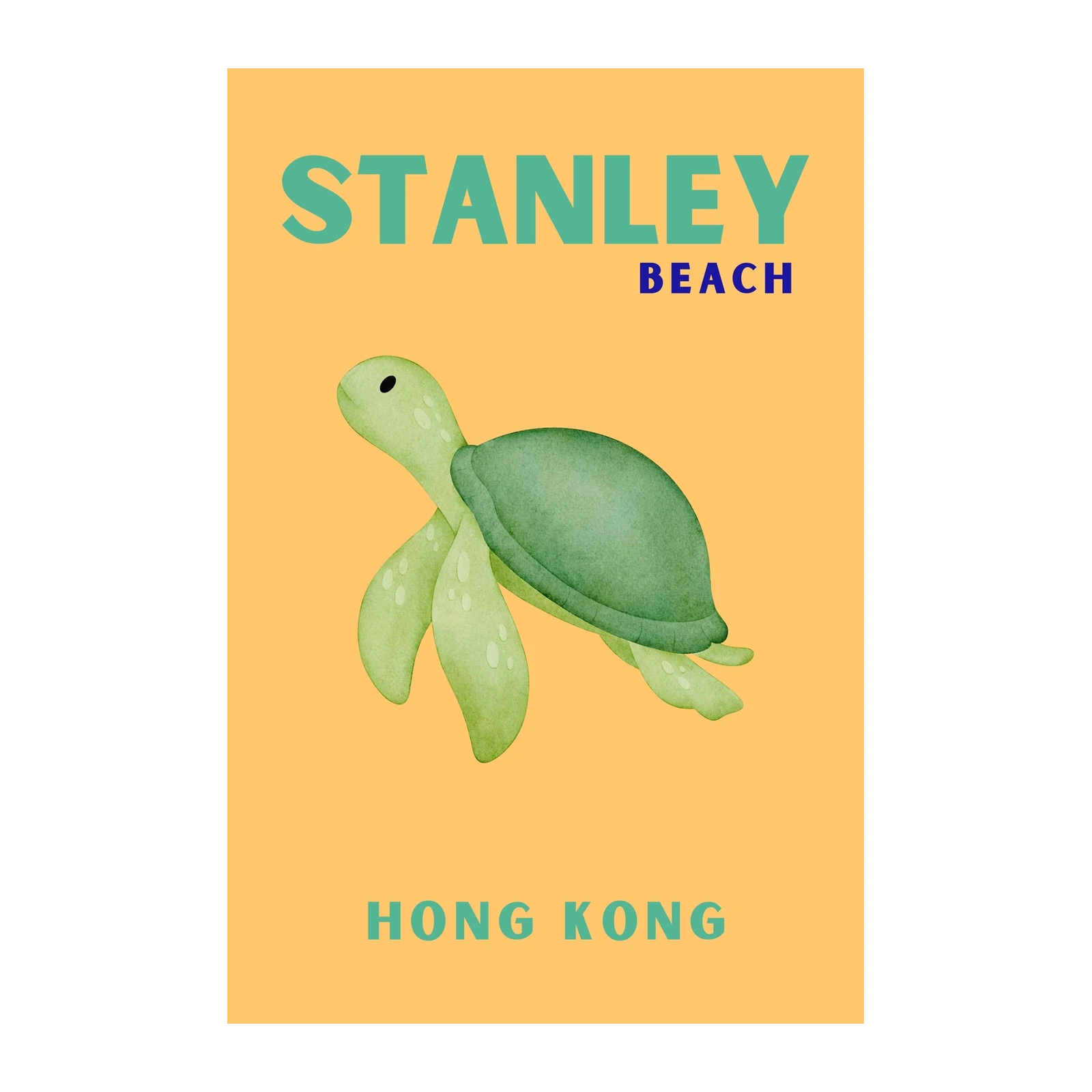 Stanley Beach Turtle Hong Kong Wall Art