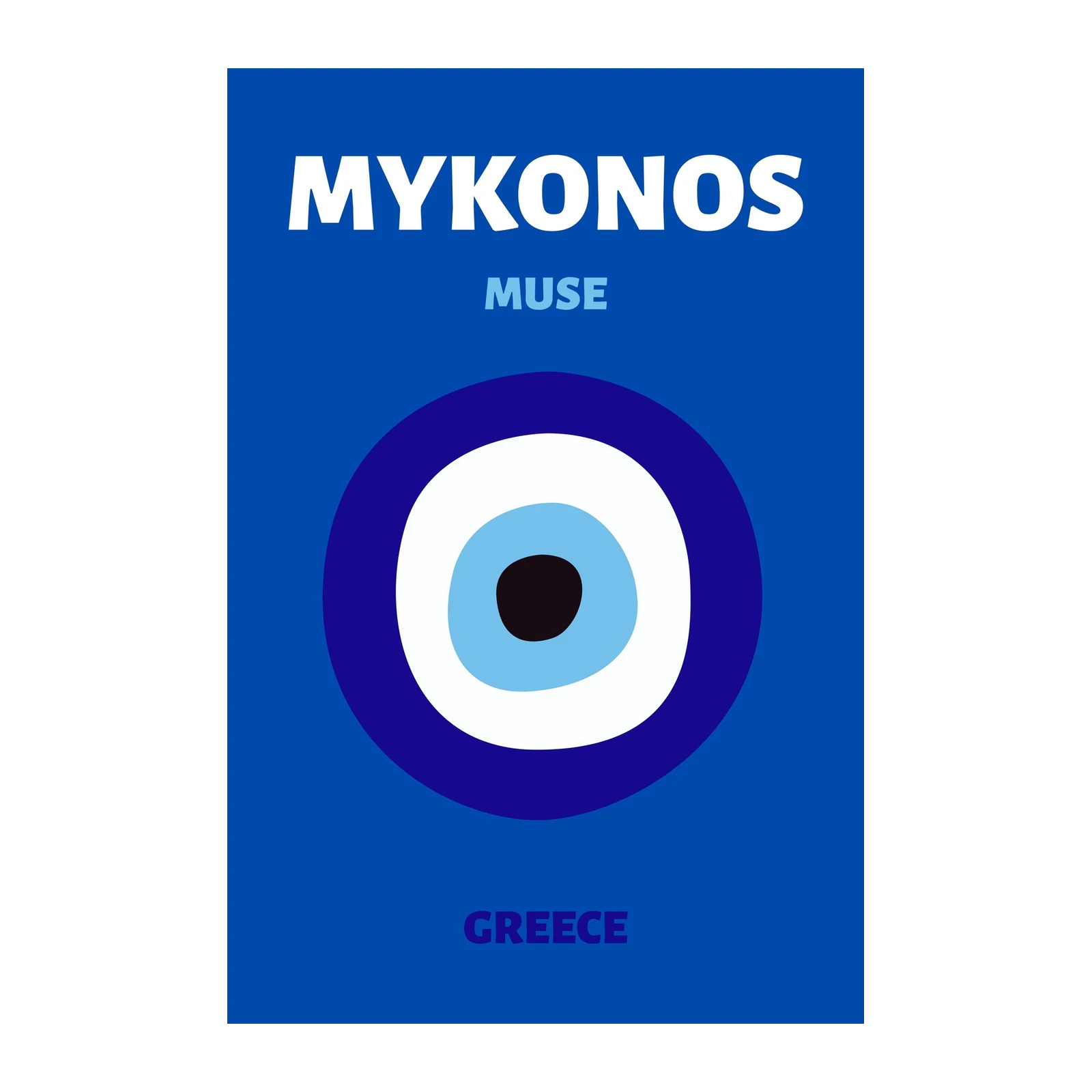 Mykonos Evil Eye Geometric Art Wall Art
