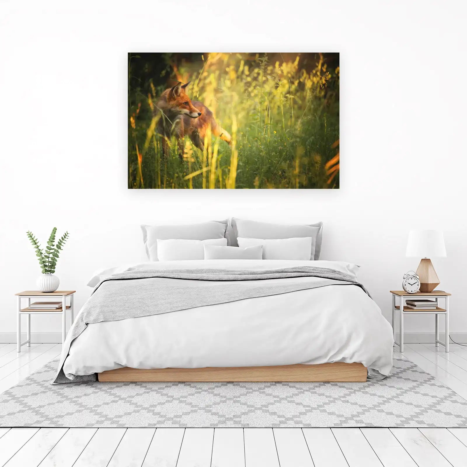 Enchanting Fox in Golden Hour Wall Art