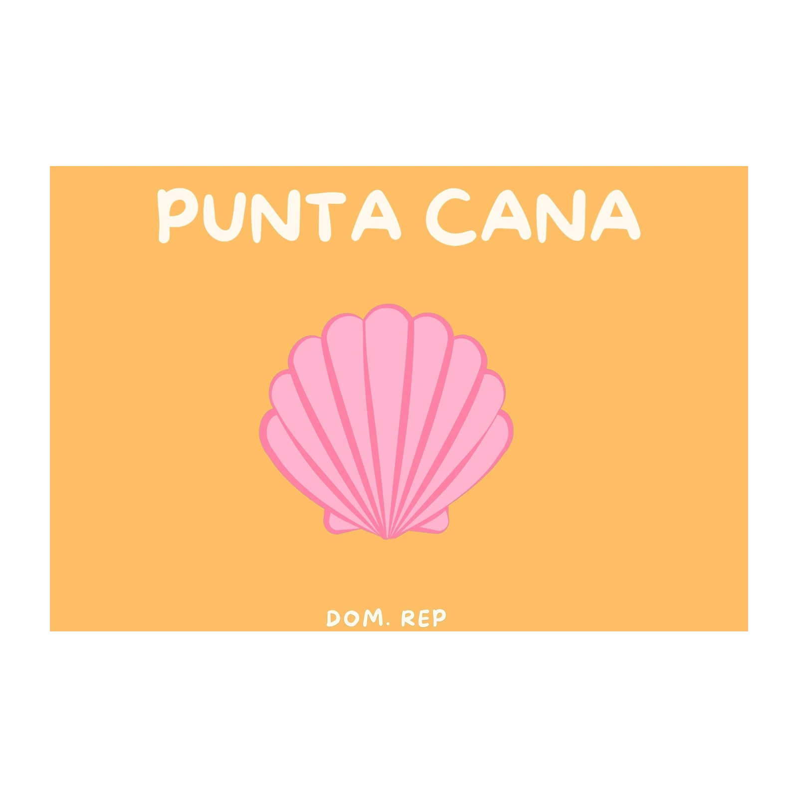 Punta Cana Seashell Tropical Vibes Wall Art