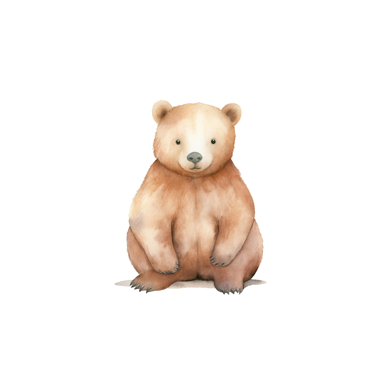 Adorable Bear Watercolor Art Wall Art