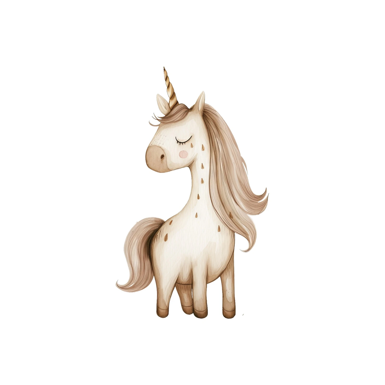 Whimsical Watercolor Unicorn Nursery Art Wall Art