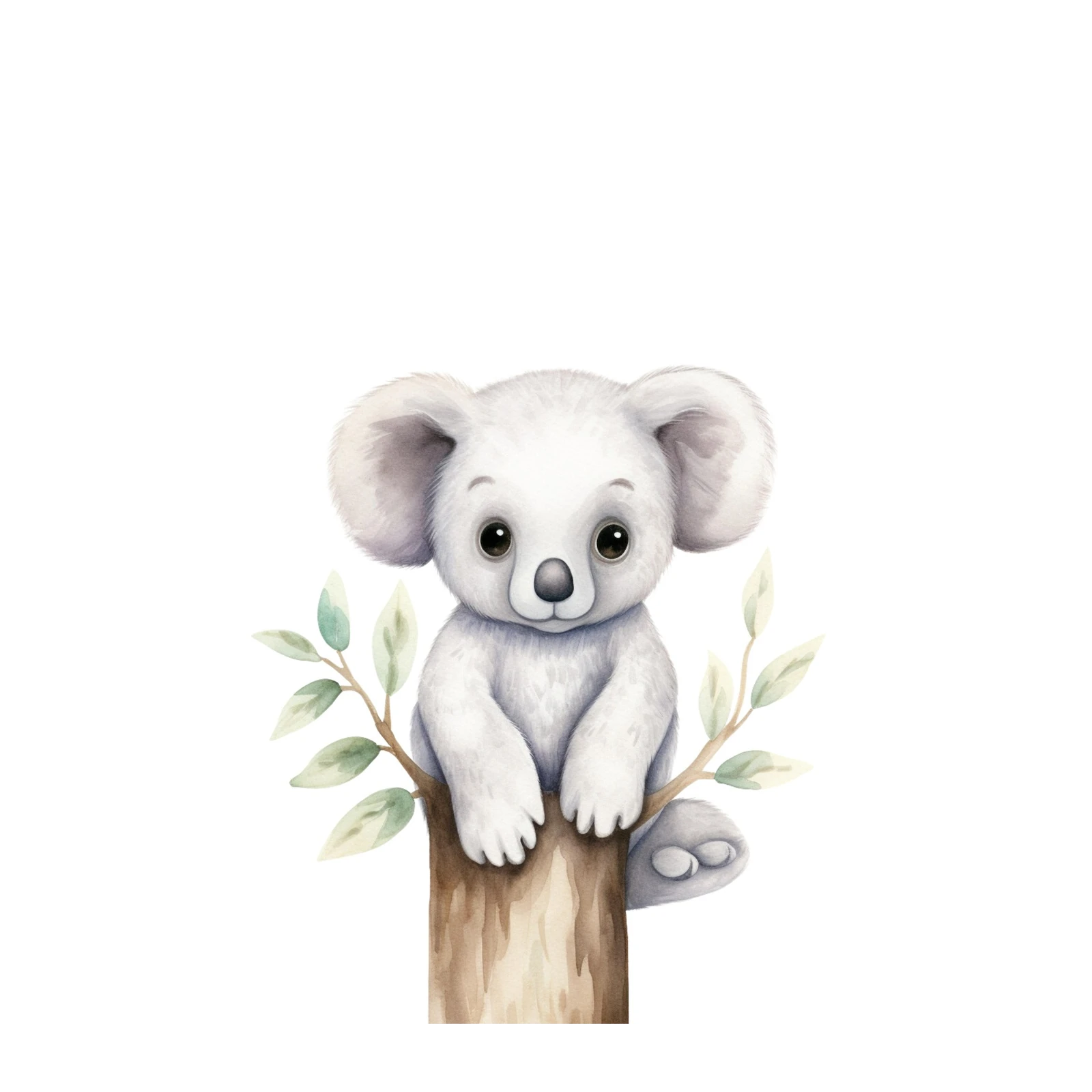 Cute Watercolor Koala Baby Animal Wall Art