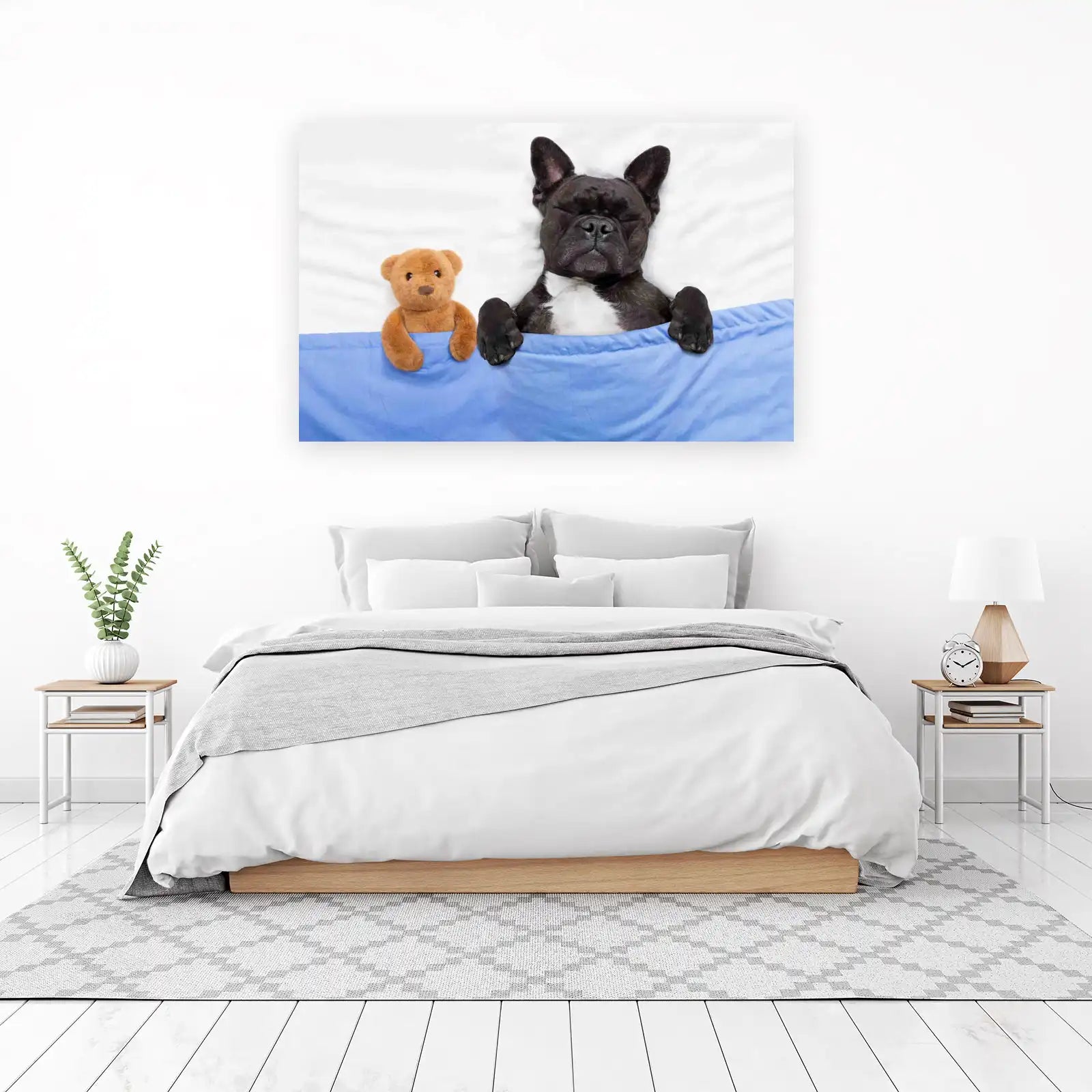 French Bulldog Cozy Sleep Wall Art