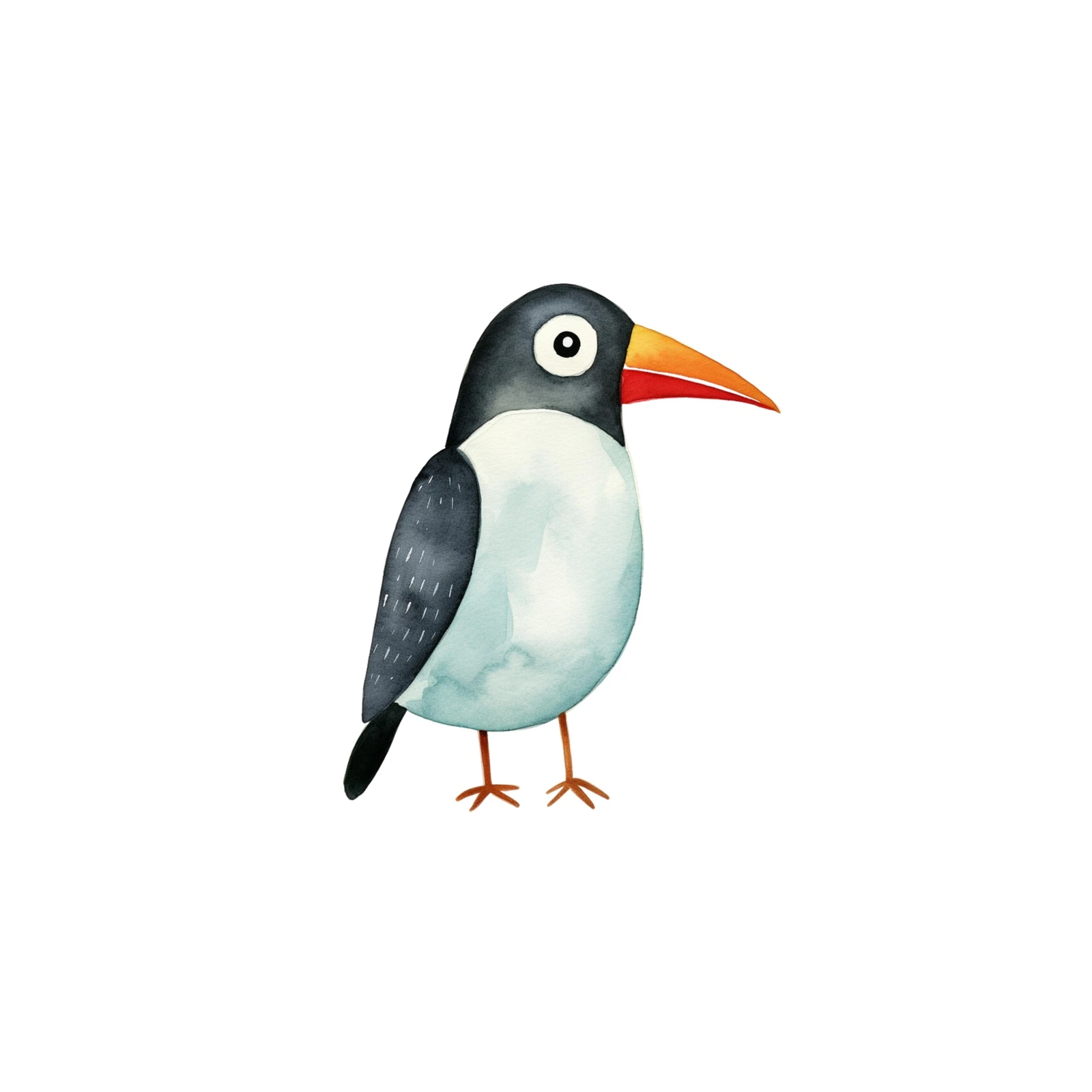 Charming Watercolor Bird Art Wall Art