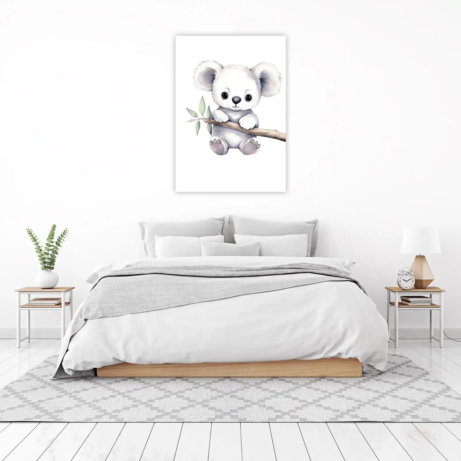 Adorable Baby Koala Watercolor Wall Art