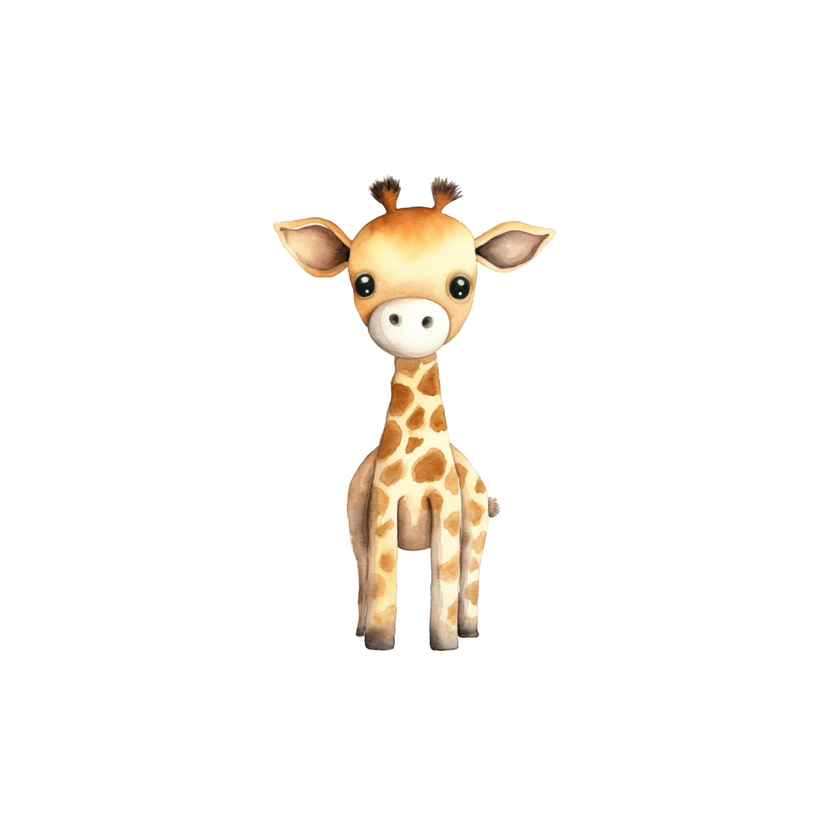 Adorable Watercolor Giraffe Nursery Wall Art