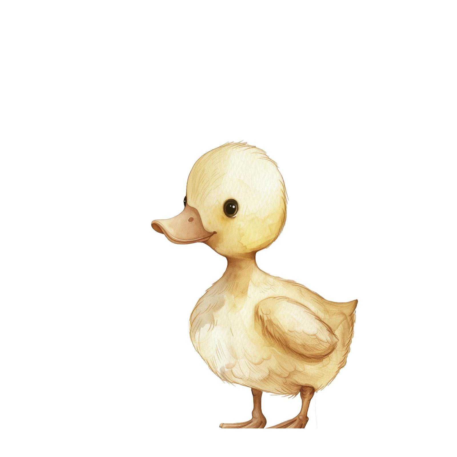 Adorable Yellow Duckling Watercolor Wall Art
