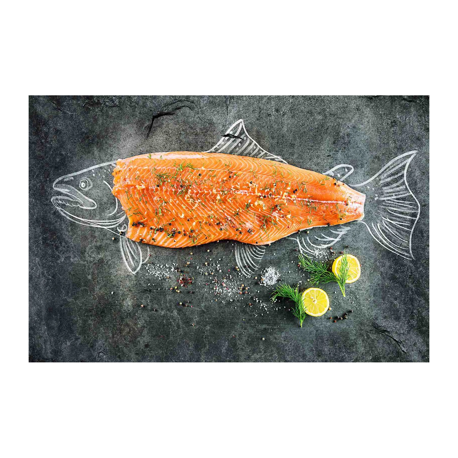 Gourmet Salmon Art Kitchen Wall Art