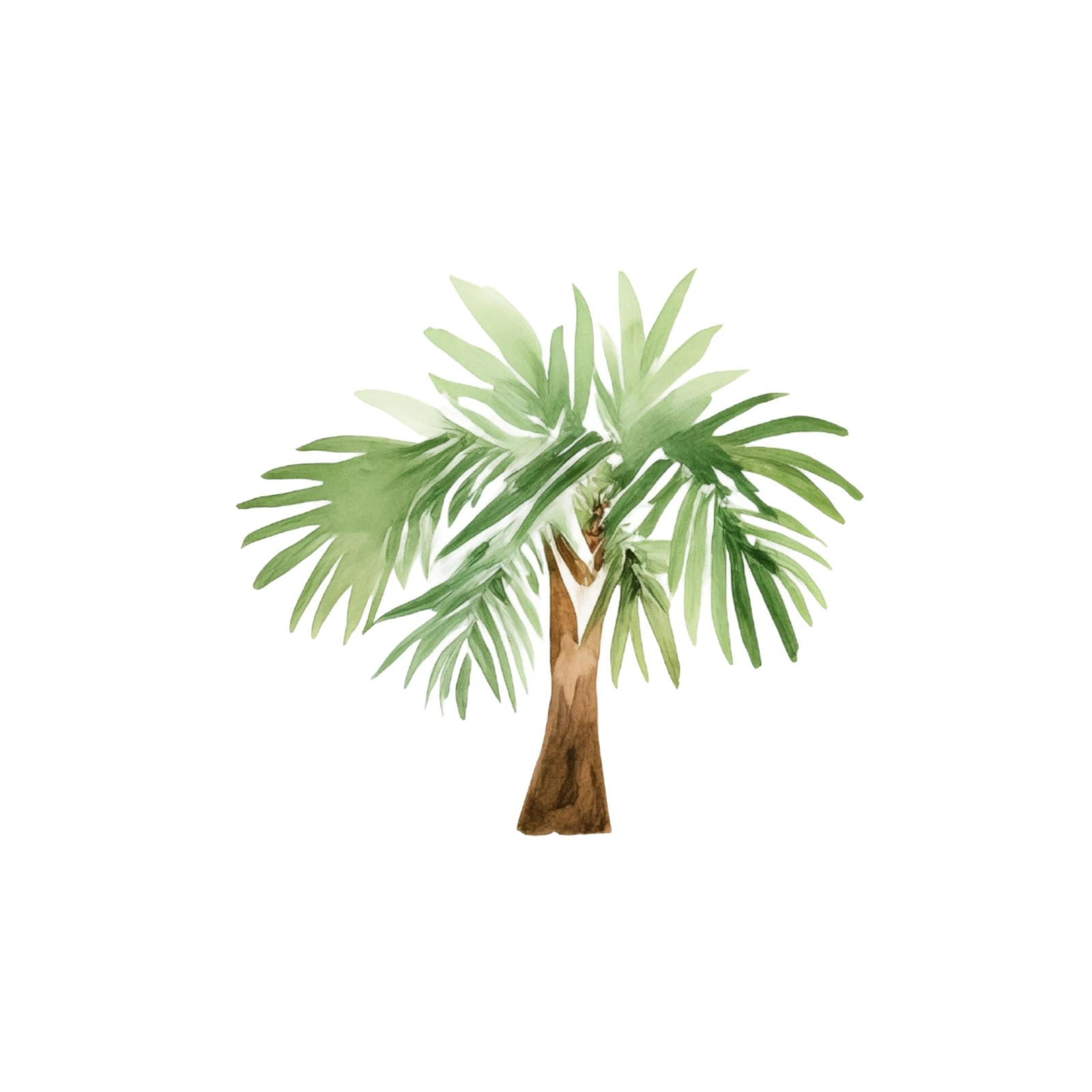 Watercolor Palm Tree Wall Art for Coastal Vibes