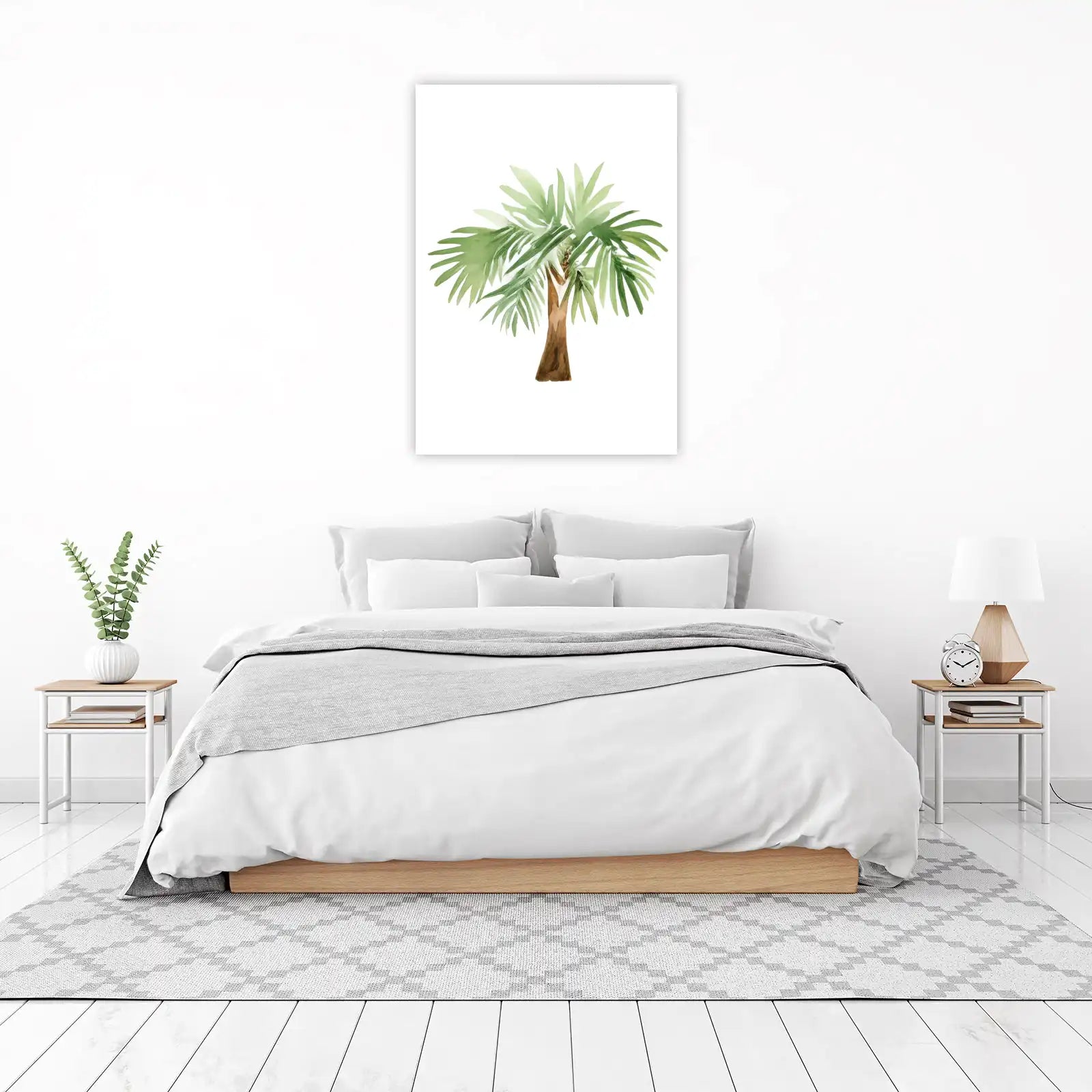 Watercolor Palm Tree Wall Art for Coastal Vibes