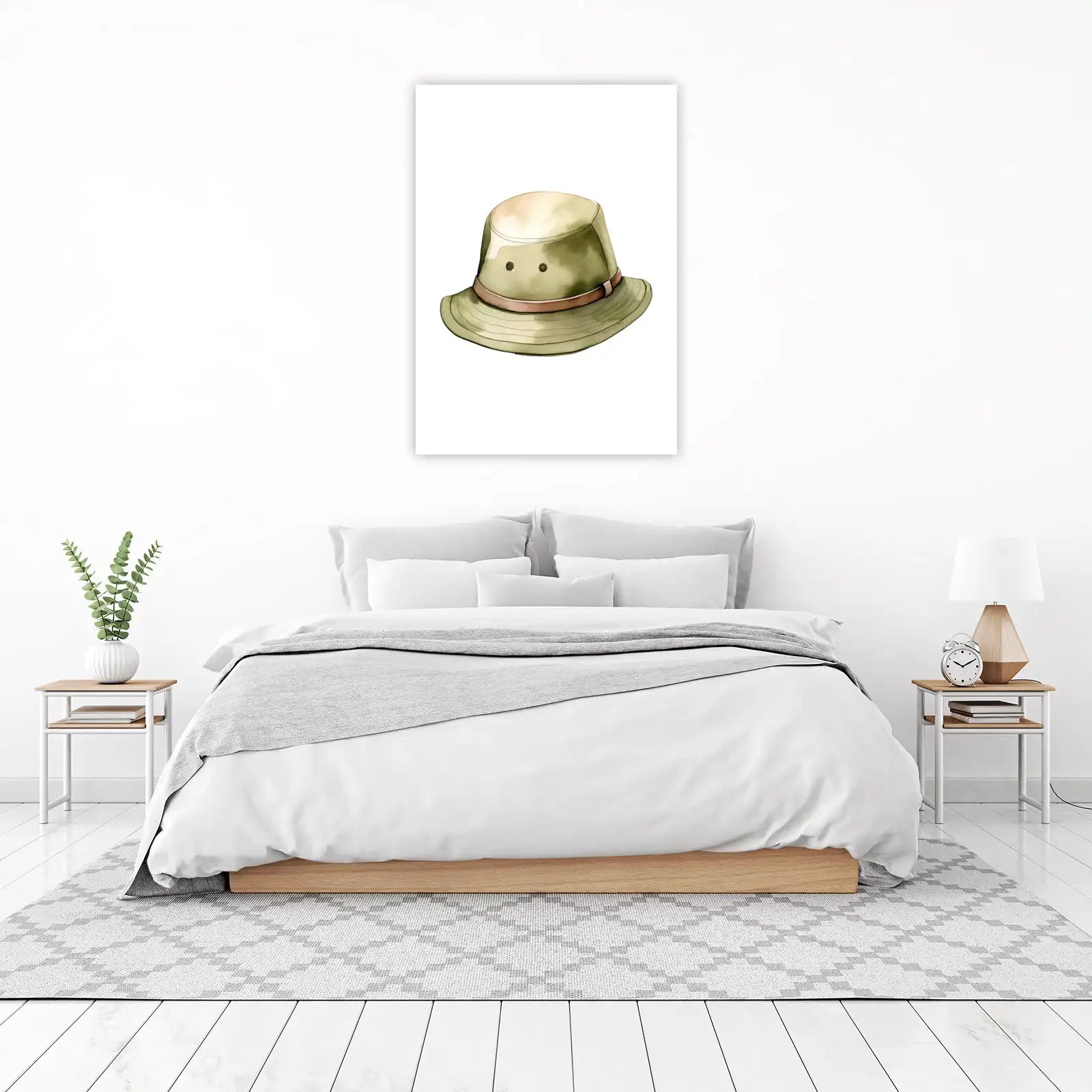 Safari Adventure Hat Watercolor Wall Art